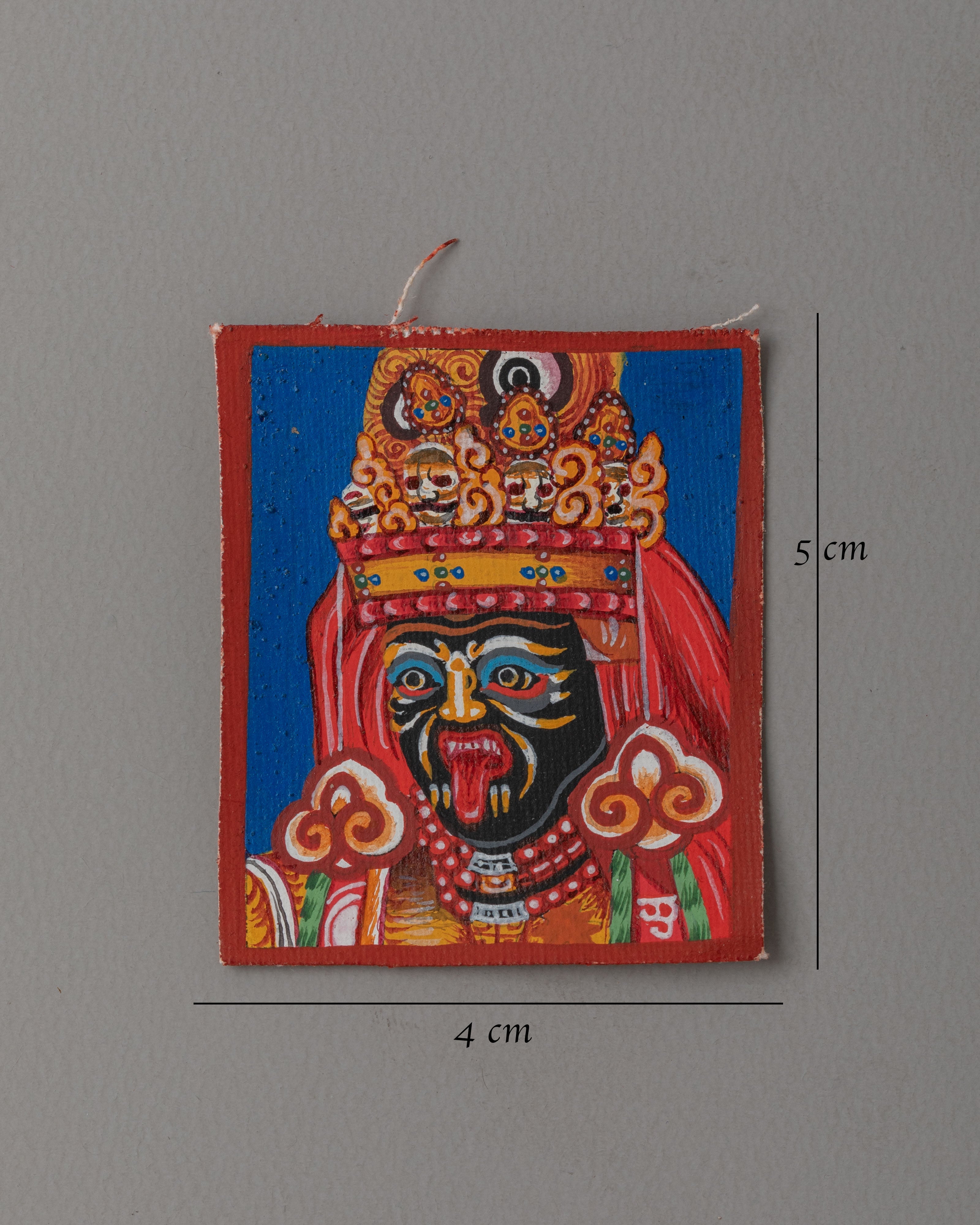 Handmade Zashi Lhamo Thangka for Locket | Sacred Tibetan Art