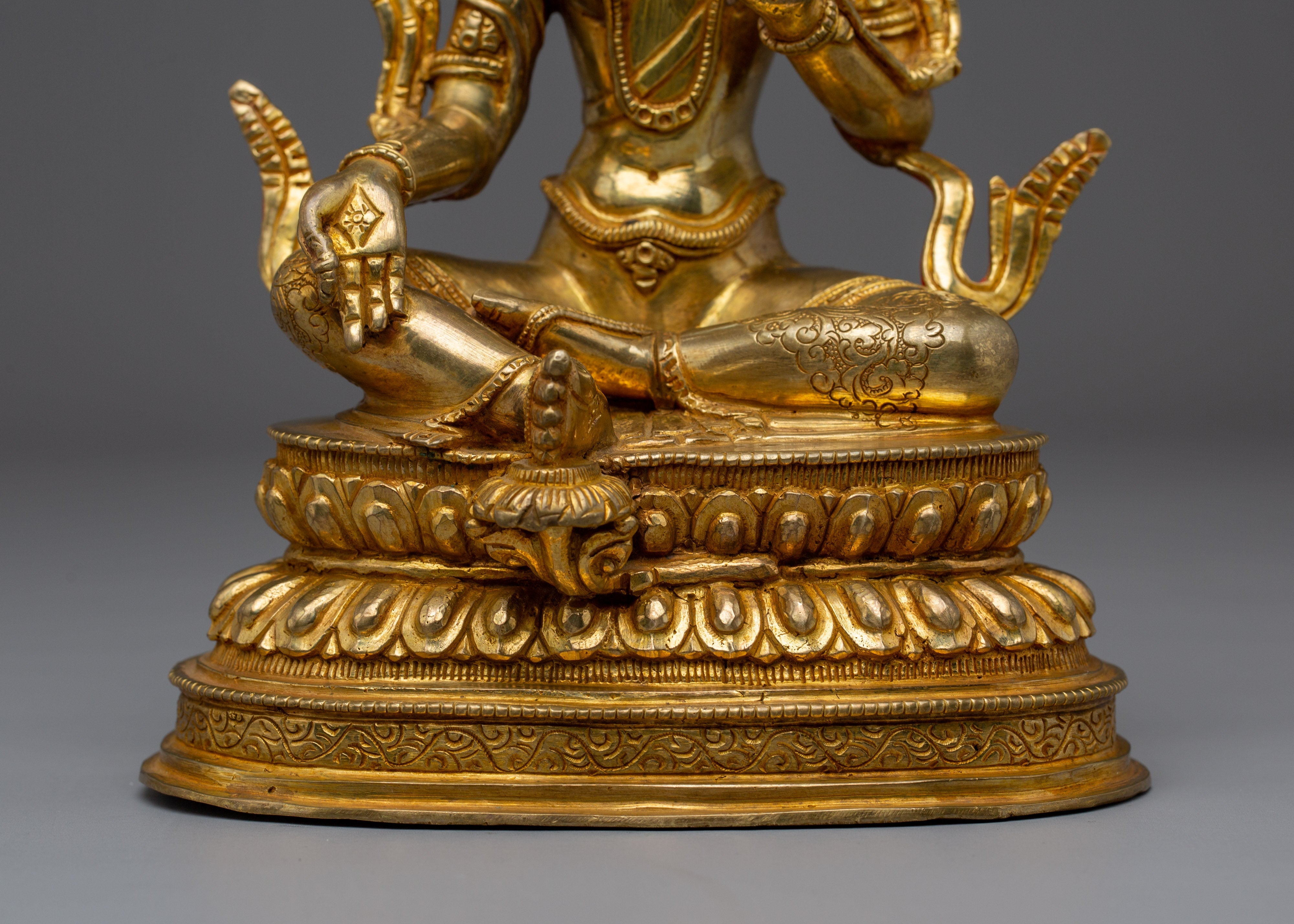 Female Goddess Green Tara Artwork | Spiritual Protection Deity