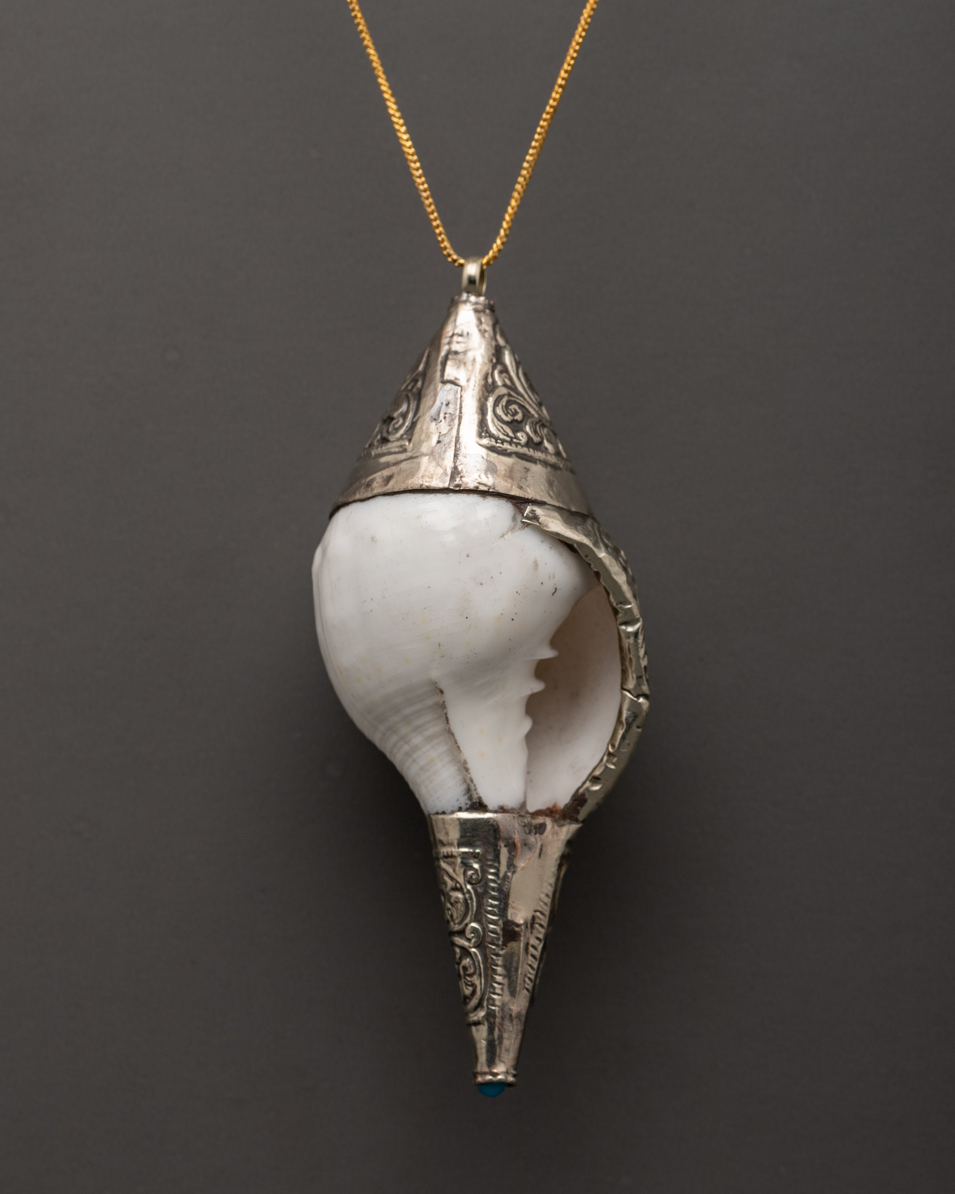 Conch Shell Locket for Protection | Tibetan Buddhist Jewelry