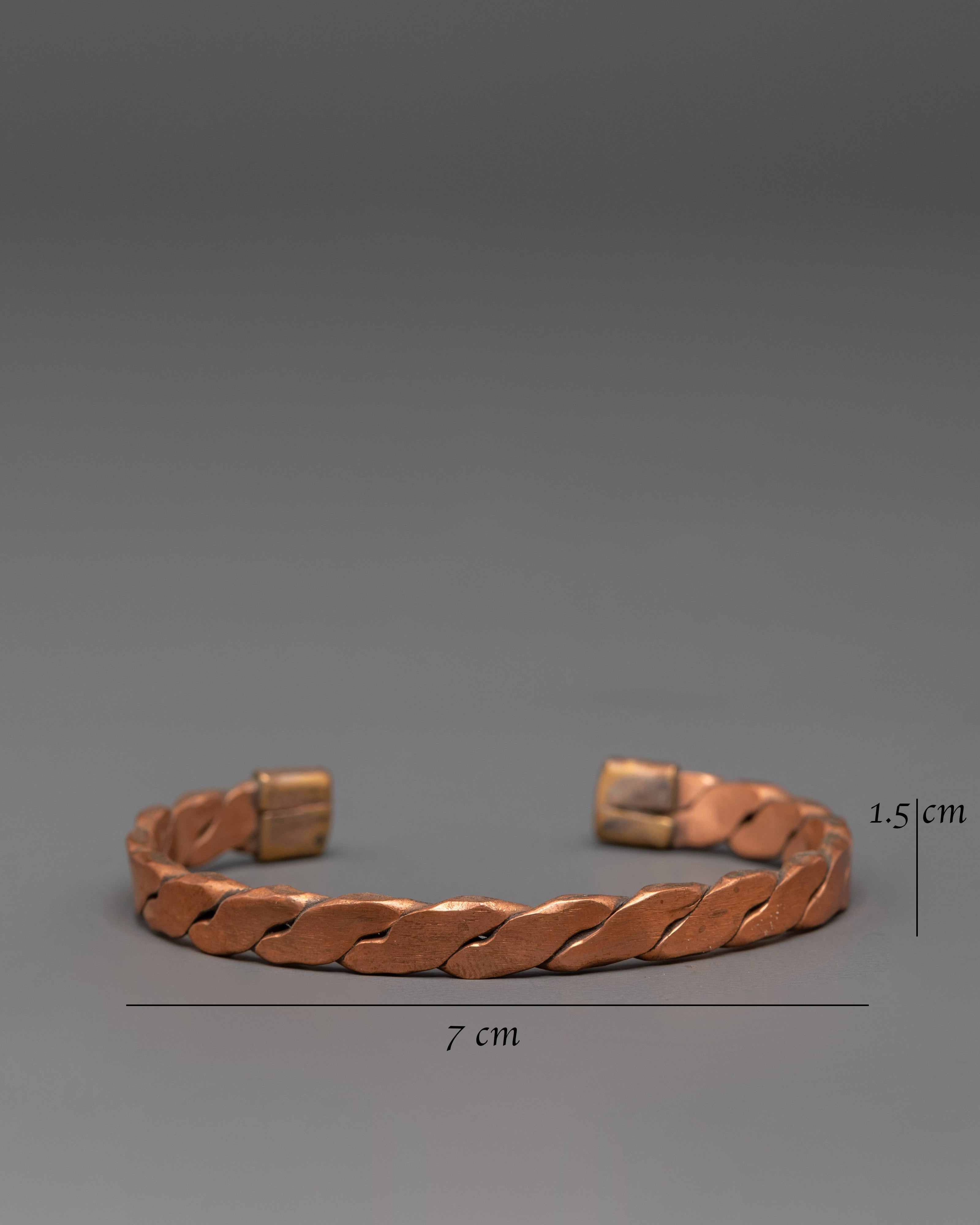 Handmade Twisted Copper Cuff Bracelet | Artisan Positive Energy Jewelry