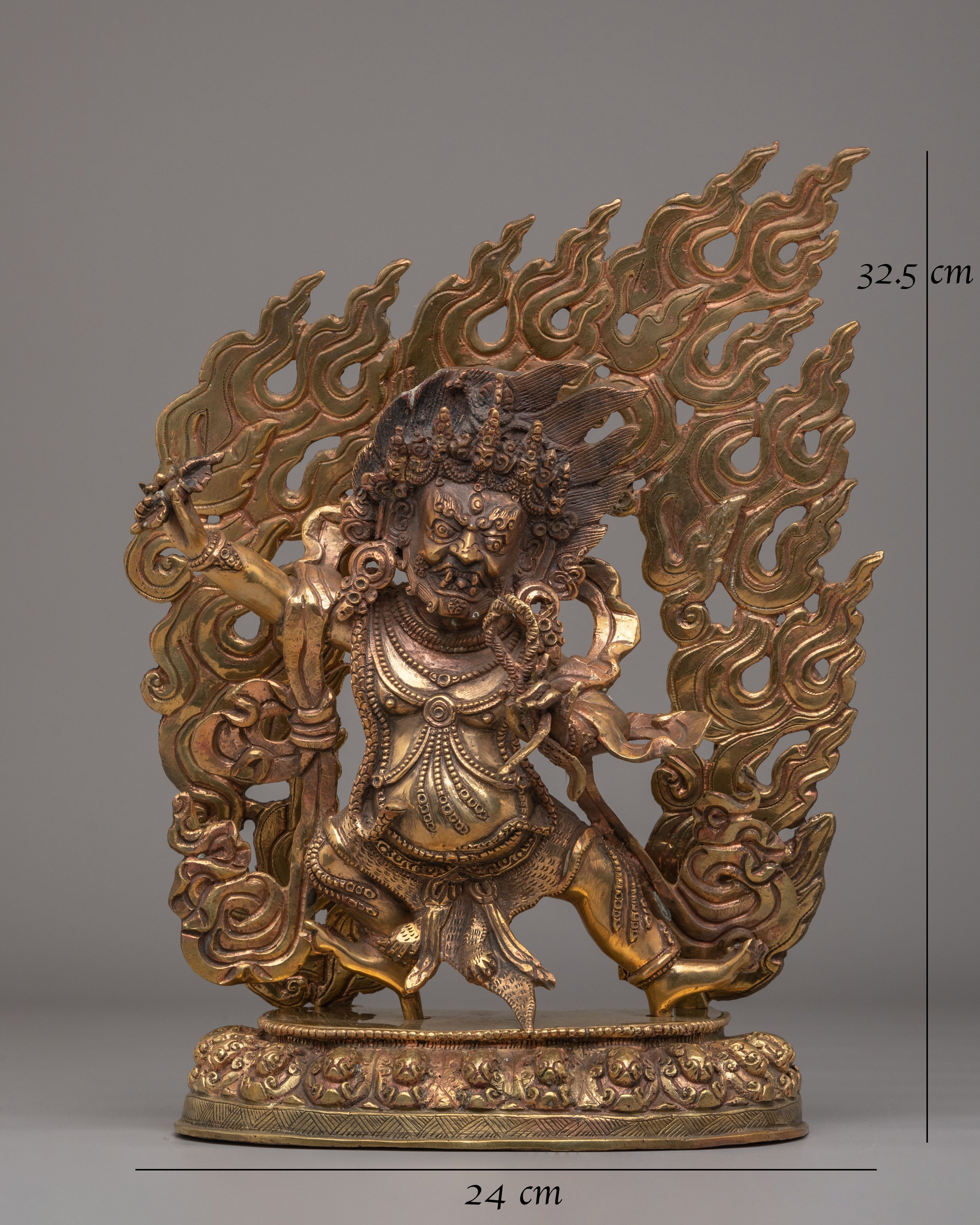 Handcrafted Vajrapani Deity Statue | Tibetan Protector Deity Sculpture