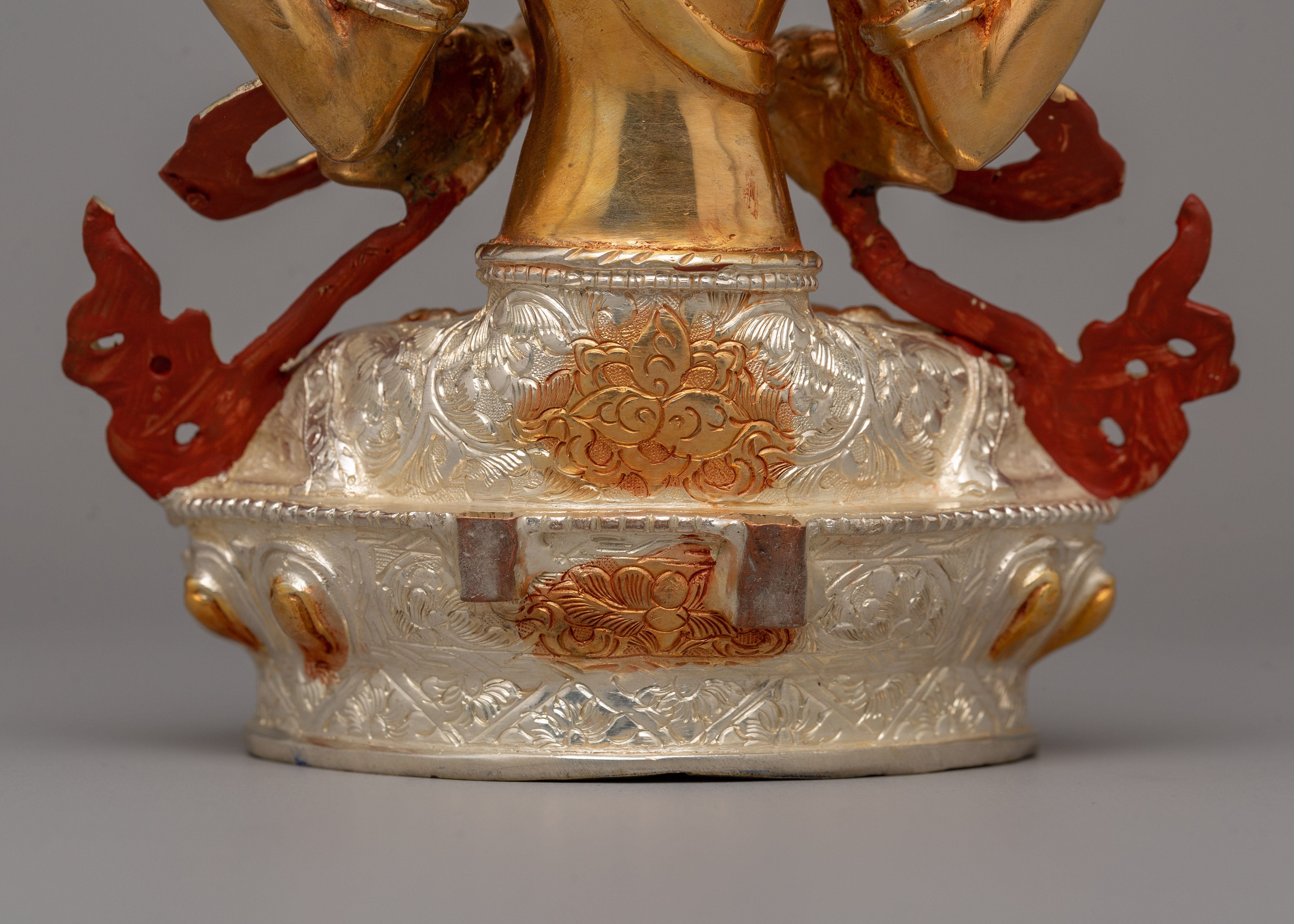 Chenrezig with Beautiful Sacred Halo Statue | Himalayan Sacred Shrine Artwork