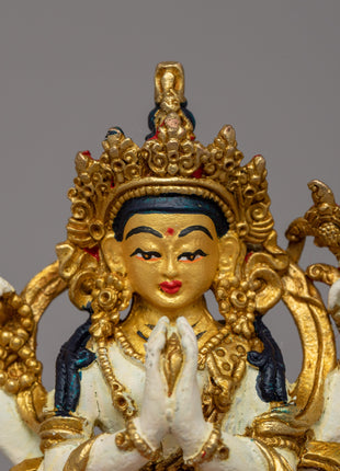 Beautifully handcrafted Chenrezig statue |  Meditation and Altar Decor