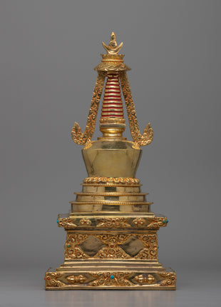 Handcrafted Sacred Buddhist Stupa | Buddhist Decor for Blessings and Enlightenment