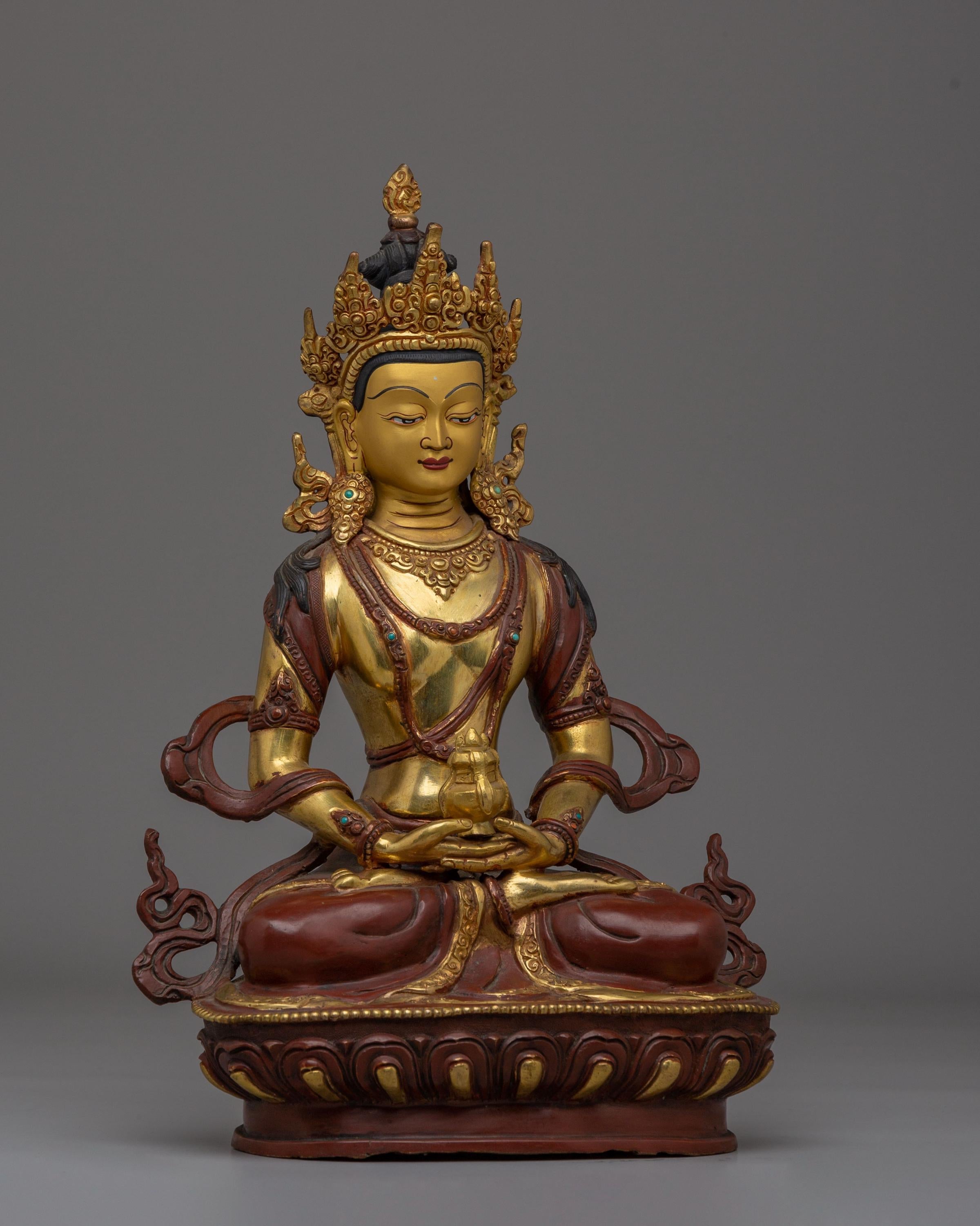 Tibetan Sacred Amitayus Statue | Symbol of Longevity