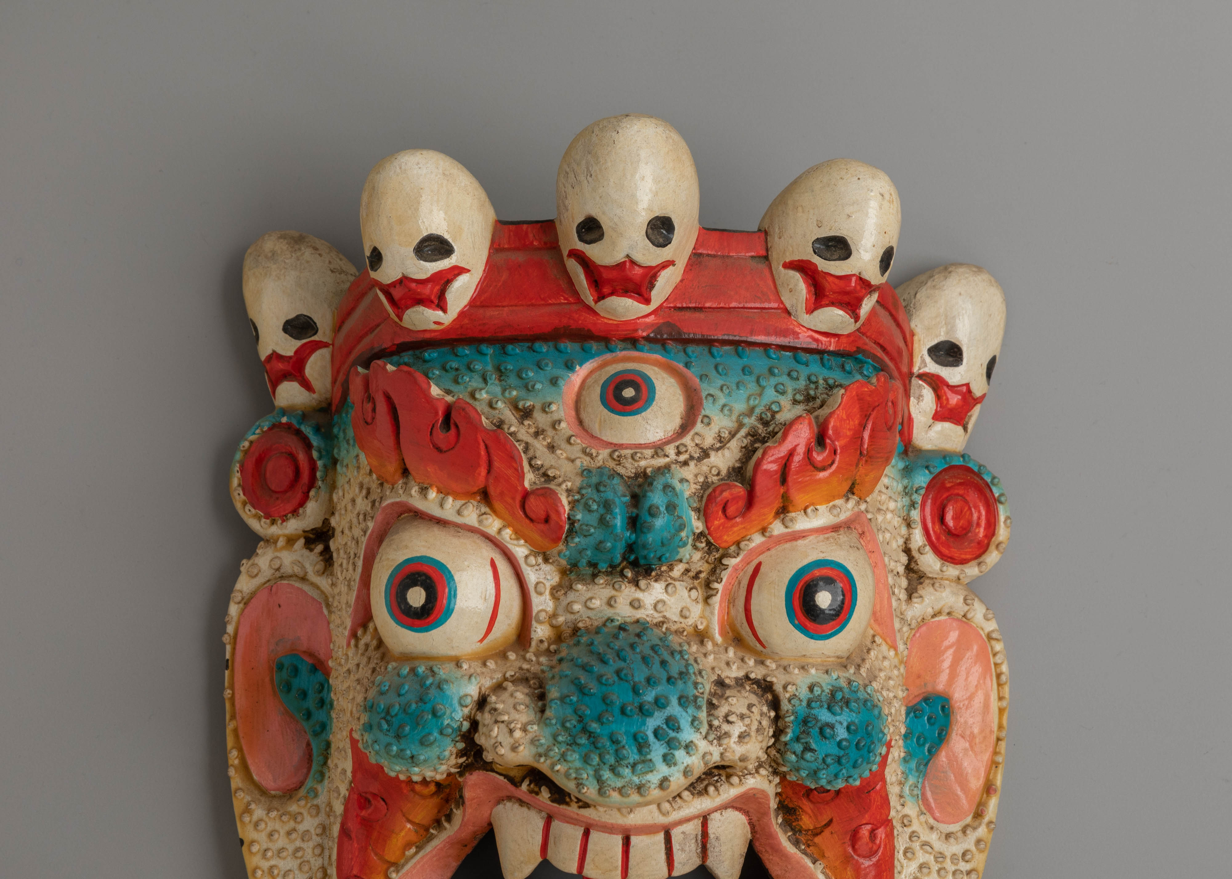 Bhairav Wooden Mask Wall Hanging | Symbol of Protection