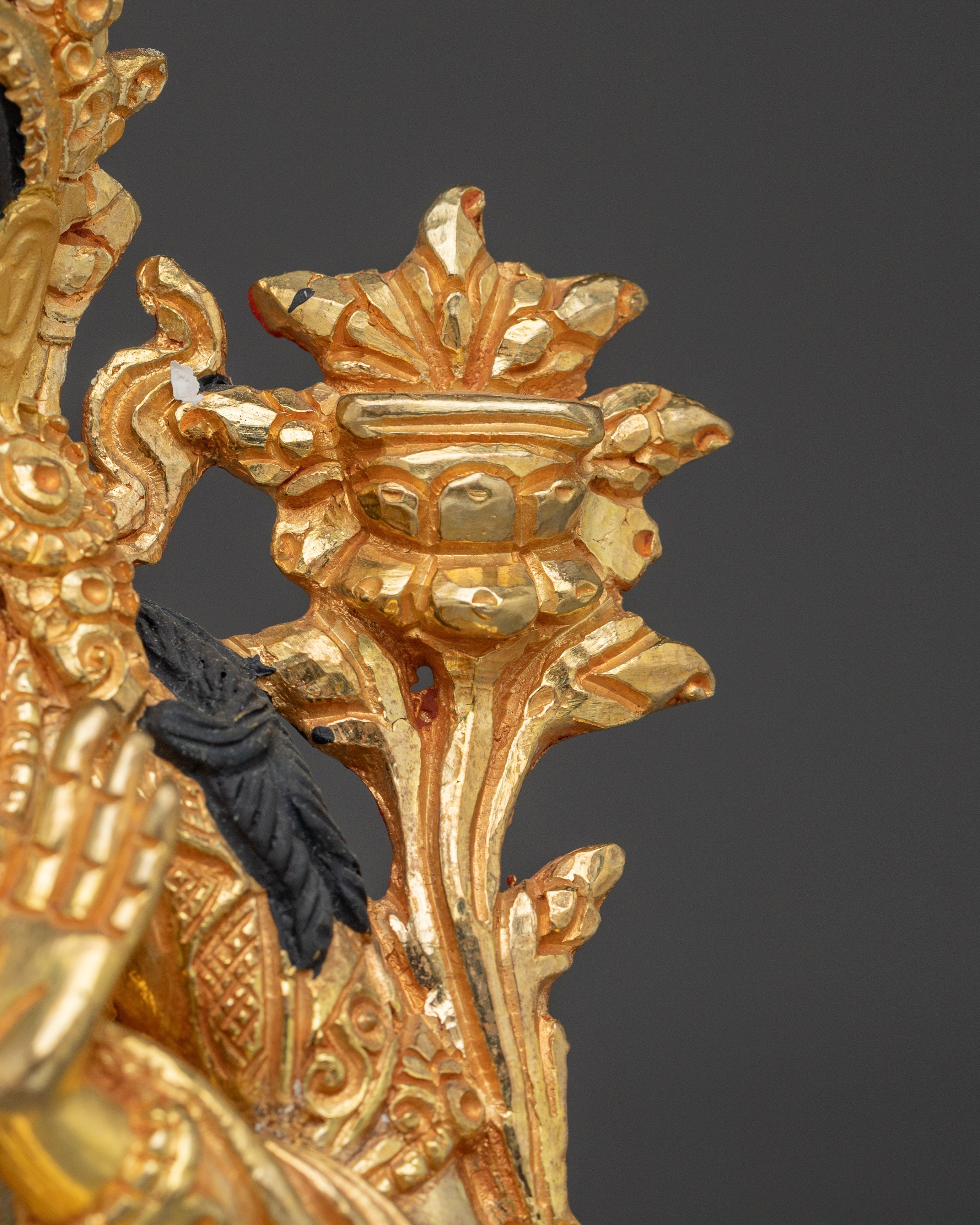 Copper Manjushri Figurine for Meditation | Wisdom Deity for Spiritual Focus