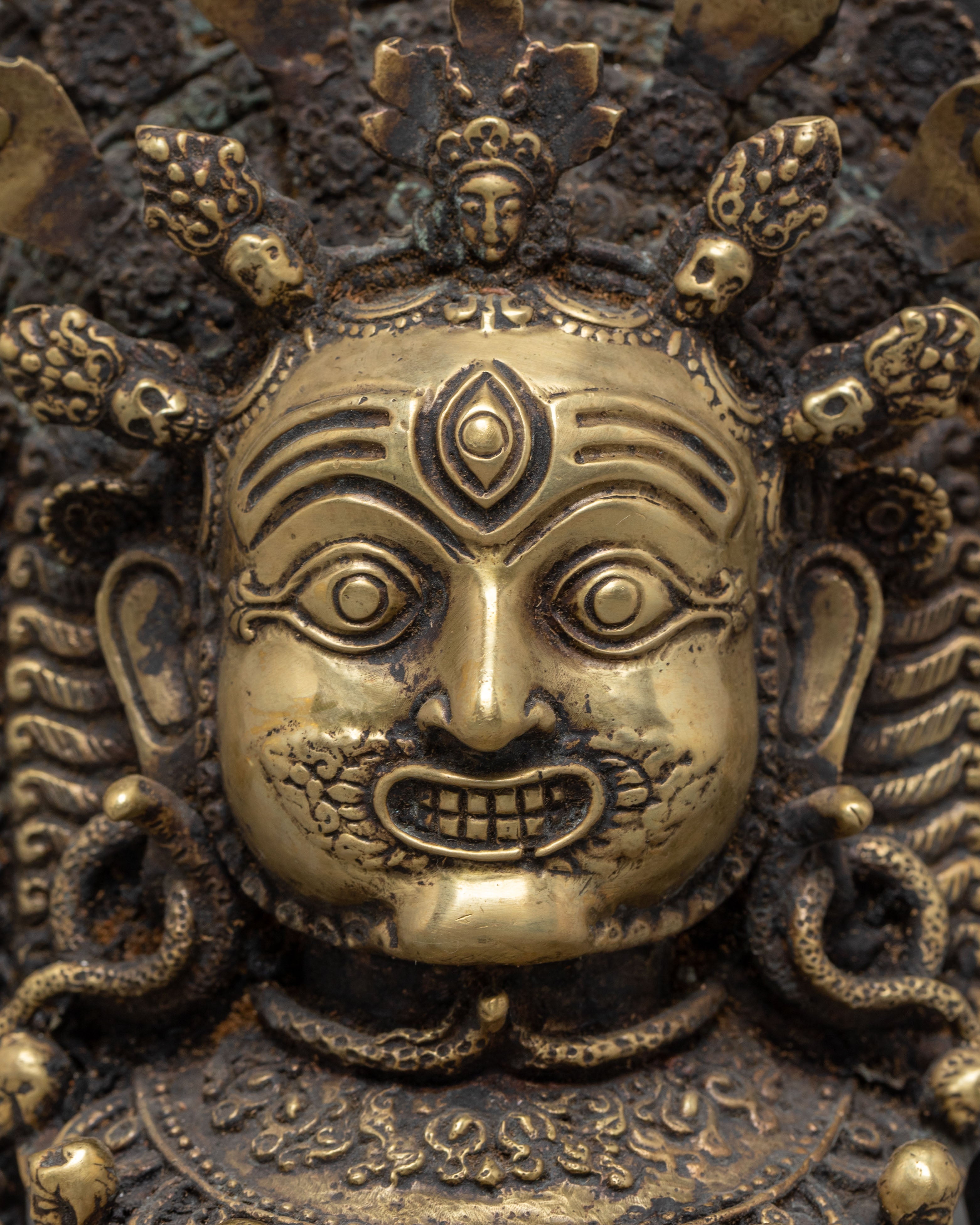 Akash Bhairav Mask Wall Hanging | Spiritual and Cultural Wall Decor