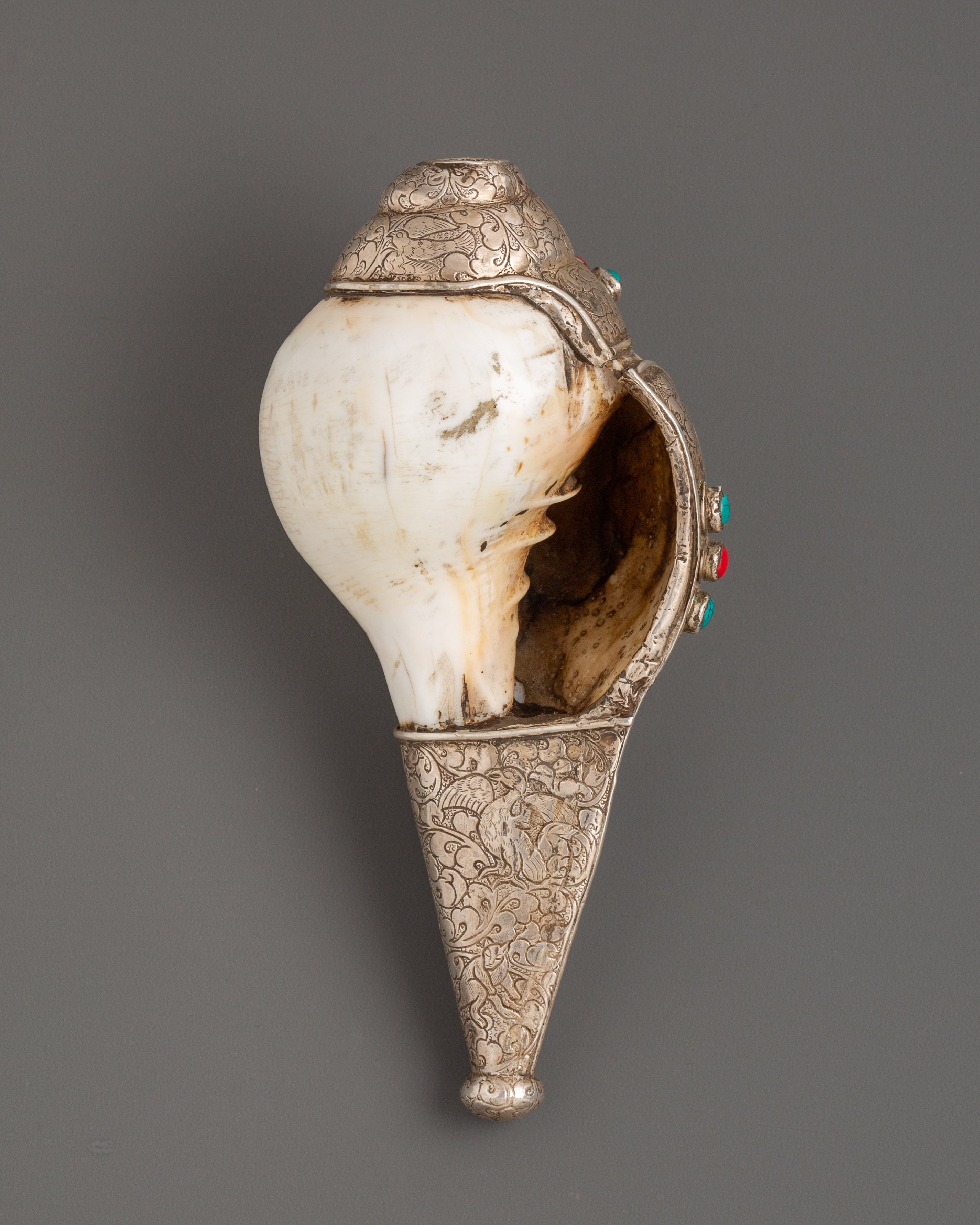 Tibetan Handmade Spiritual Conch Shell | Perfect for Meditation and Ritual Practices