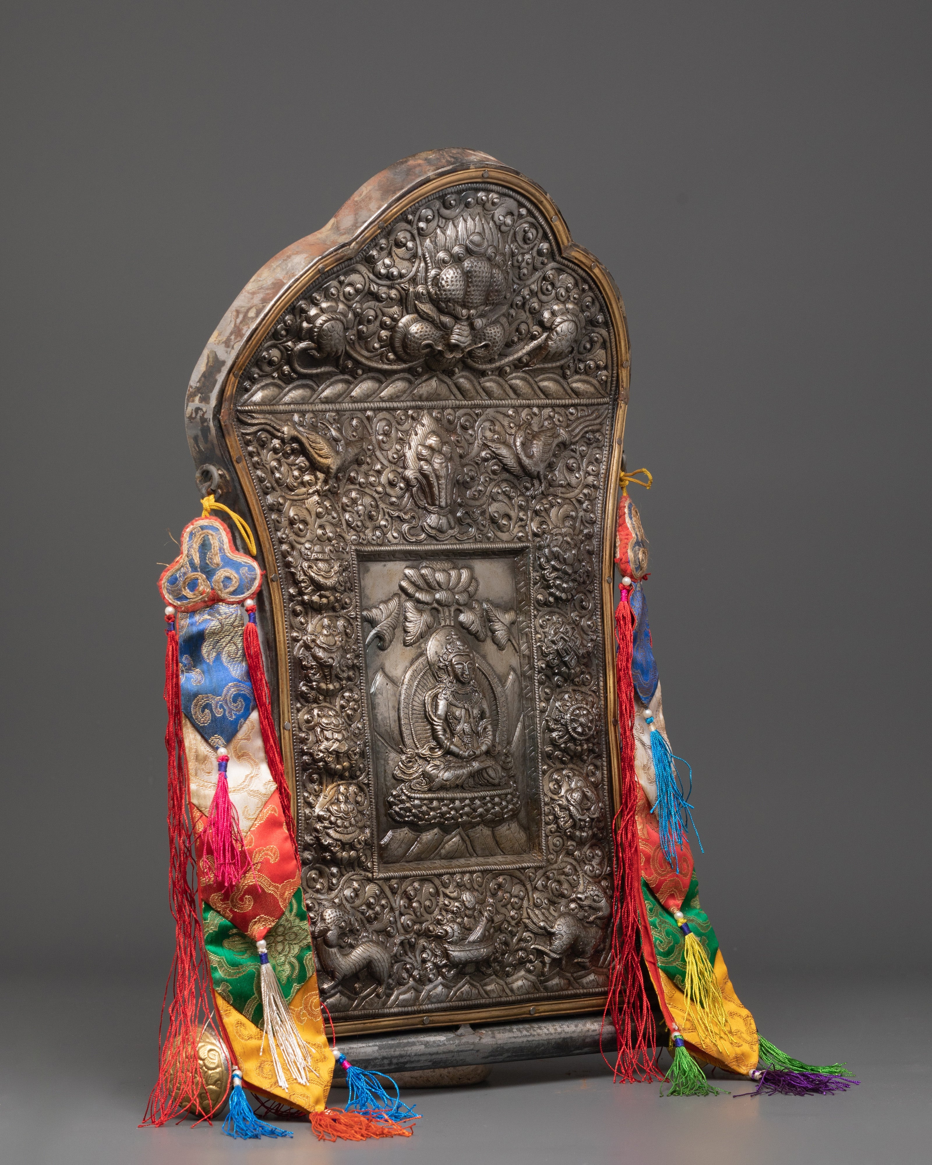 Tibetan Shakyamuni Buddha Metal Thangka | Symbol of Peace and Wellness