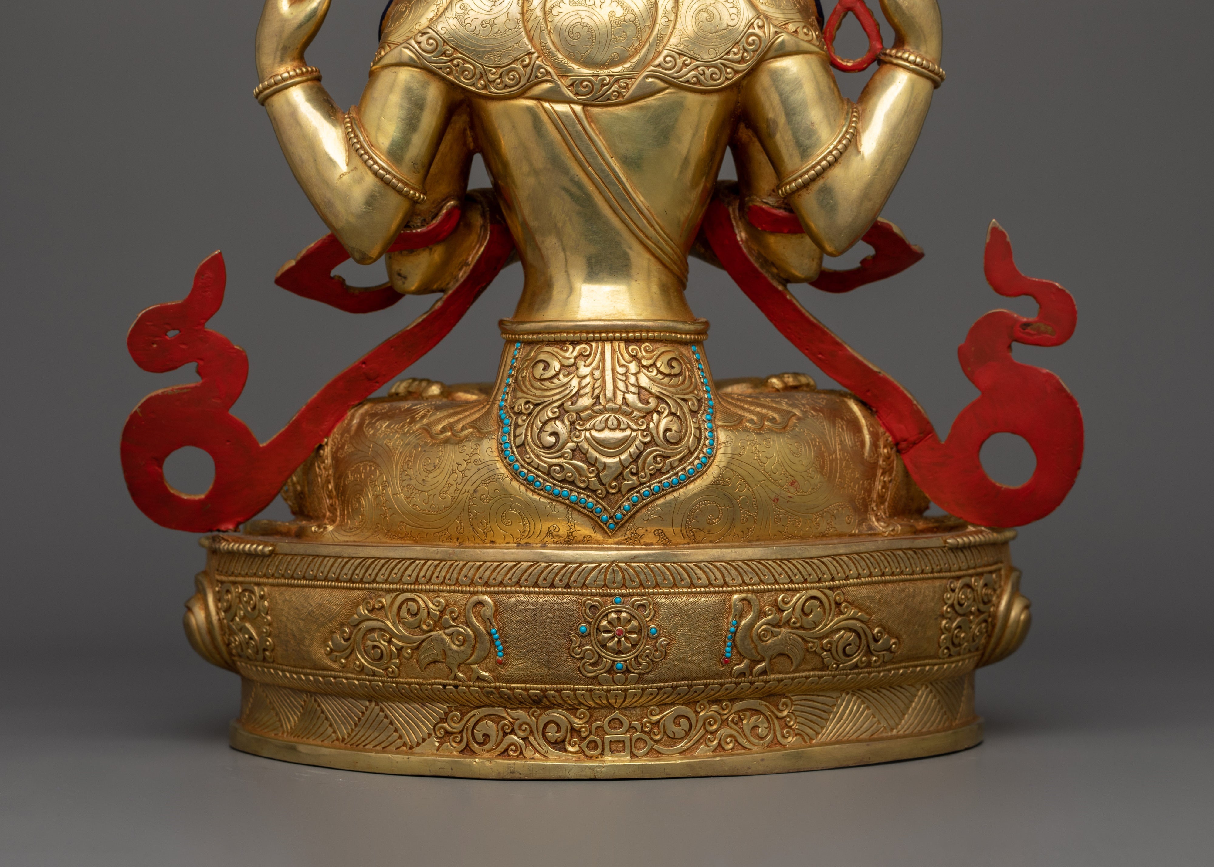 Handmade Sculpture of Four Armed Chenrezig | Bodhisattva of Infinite Compassion