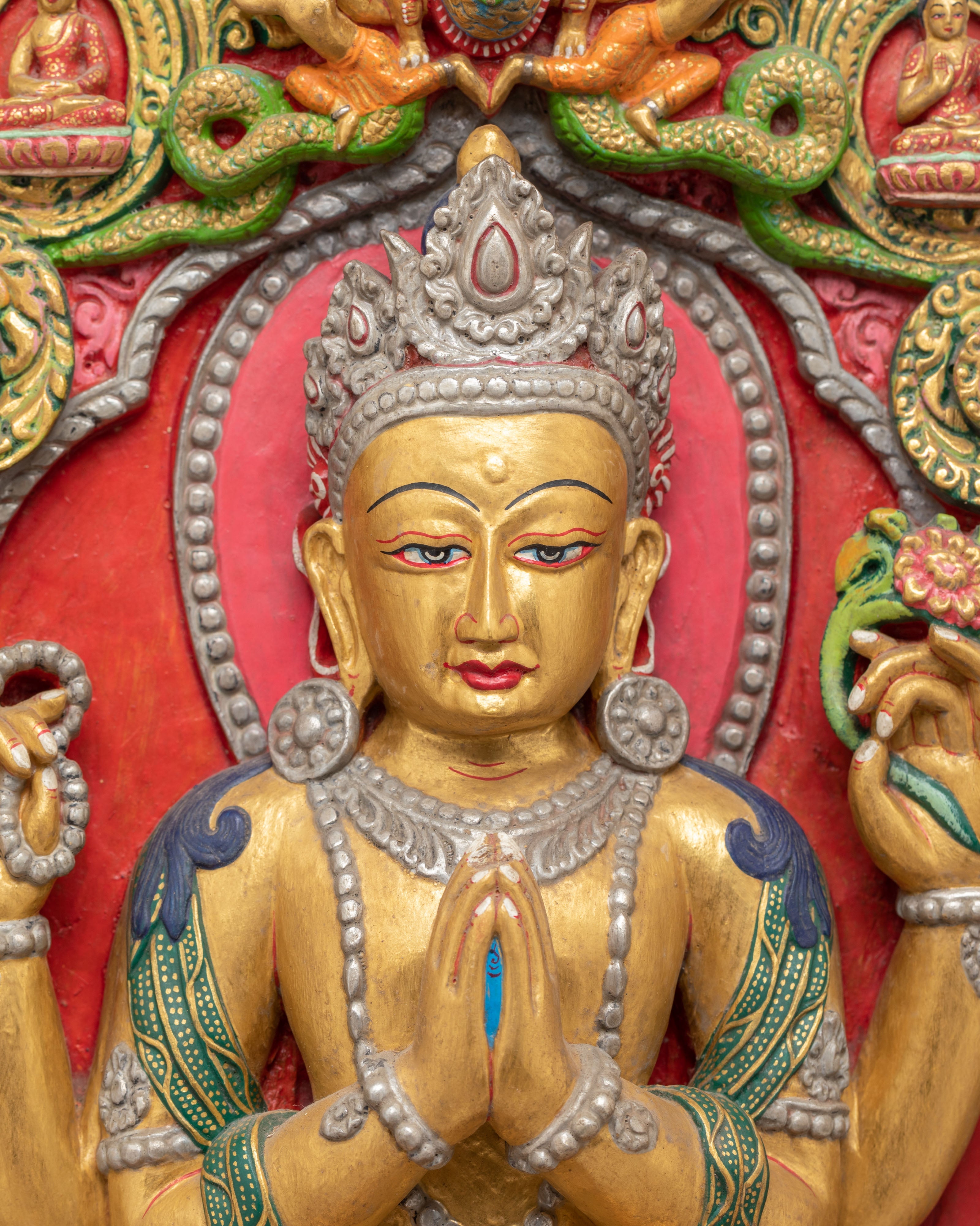 Chenrezig Bodhisattva of Compassion Figurine | Bodhisattva of Wisdom