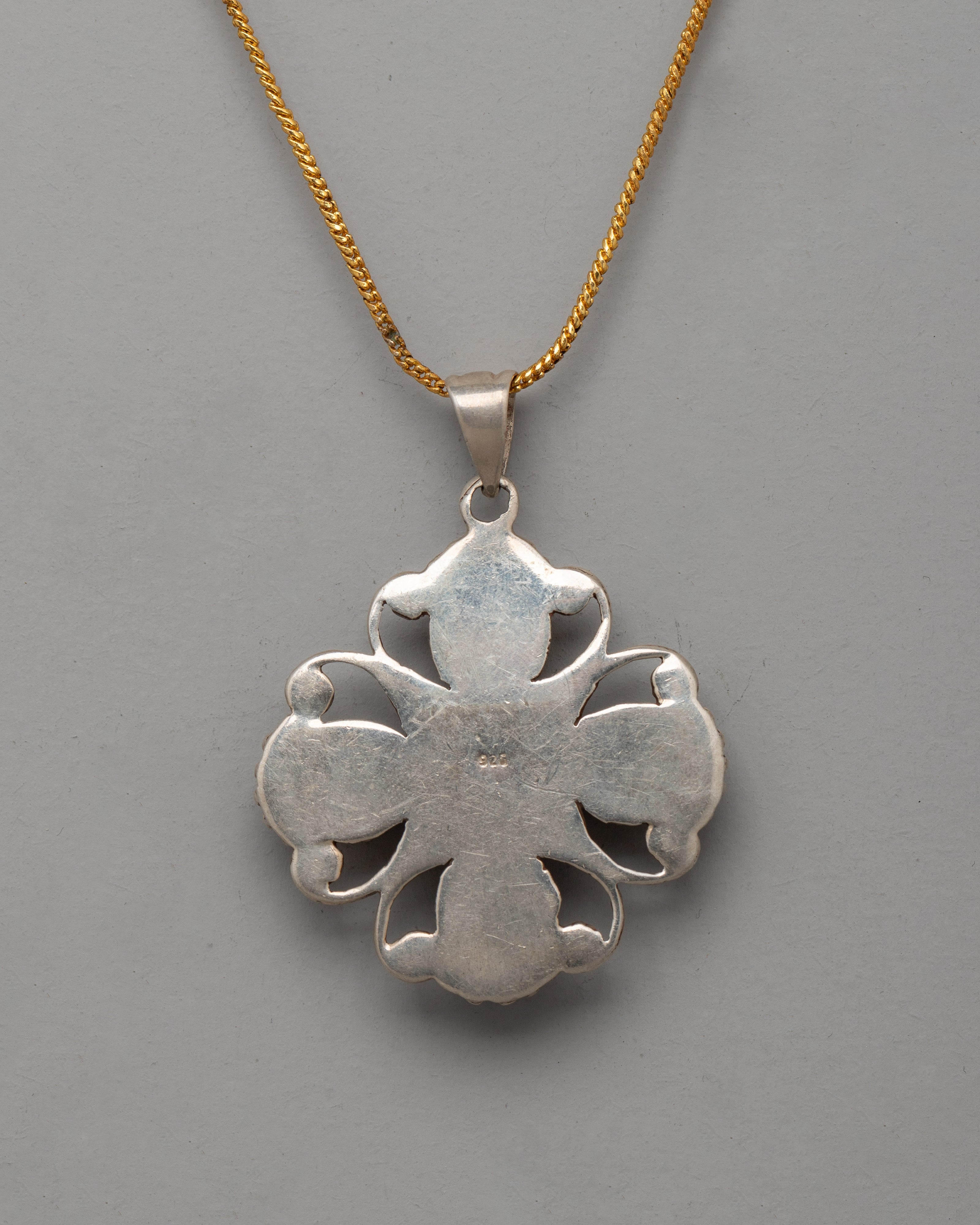 Sterling Silver Flower Design Pendant | Elegant Necklace Charm