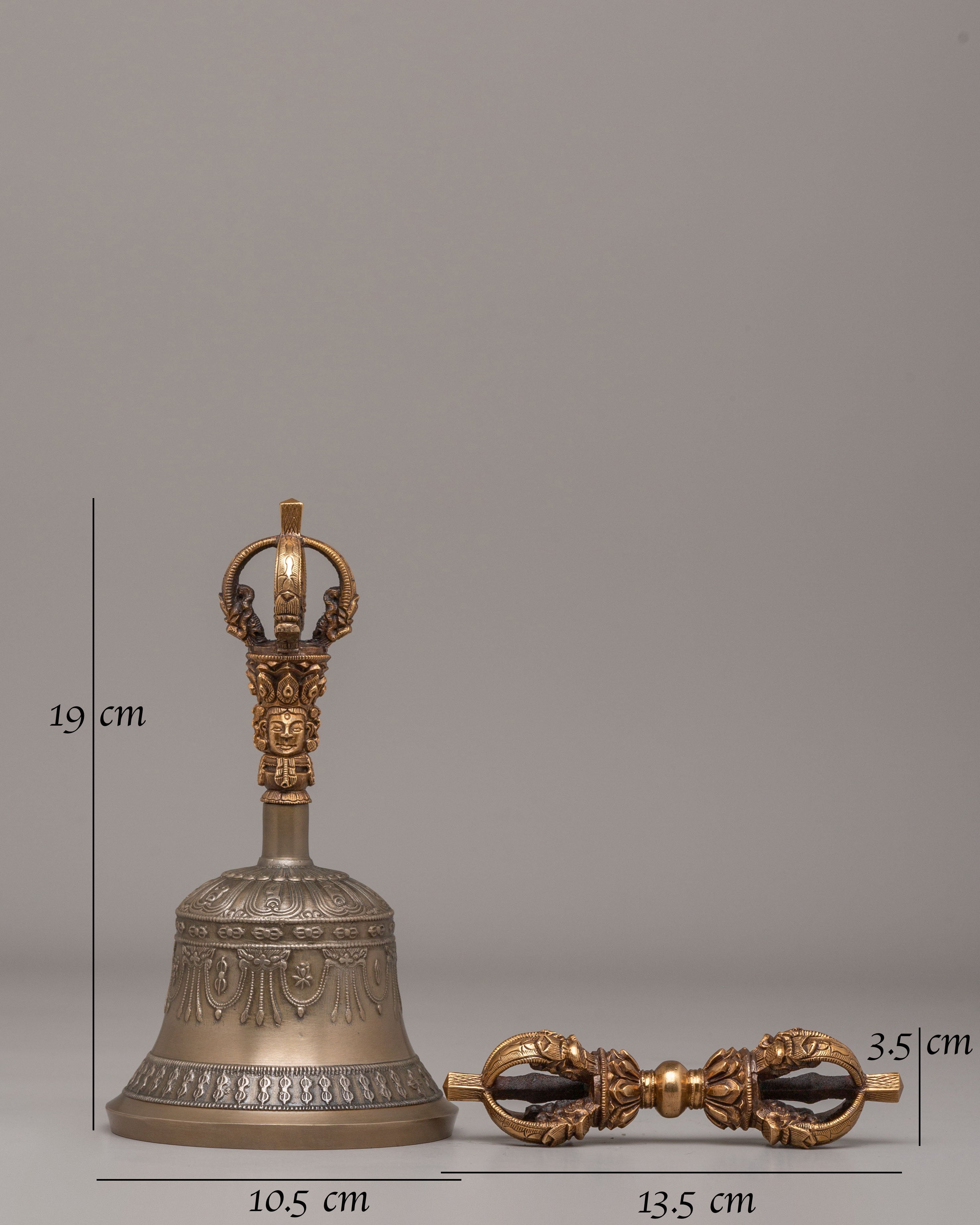 Buddhist Ritual Vajra and Bell Set | Spiritual Practice Tools for Meditation and Prayer