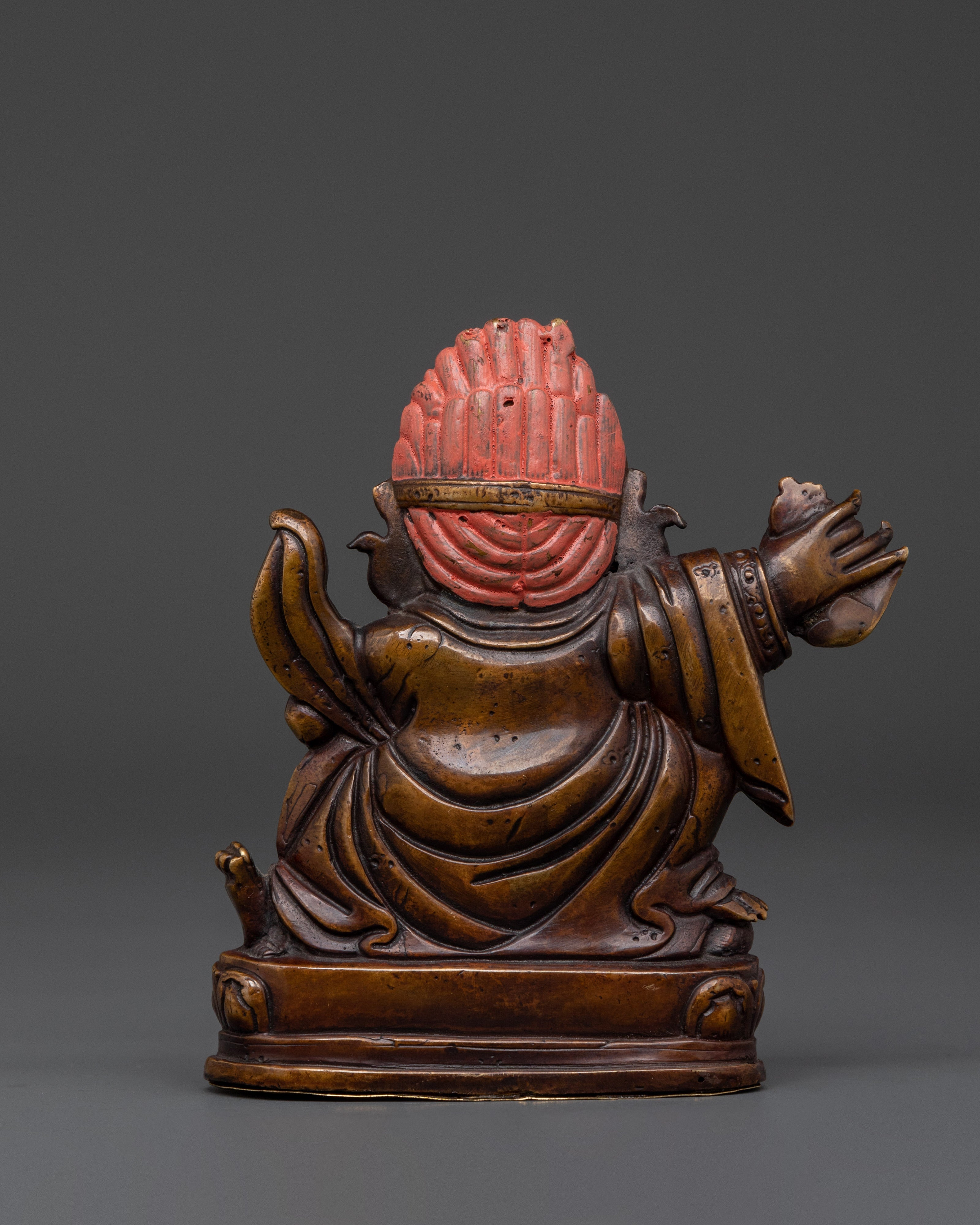 Handcrafted Mahakala Protector Statue | Copper Oxidized Tibetan Wrathful Deity Sculpture