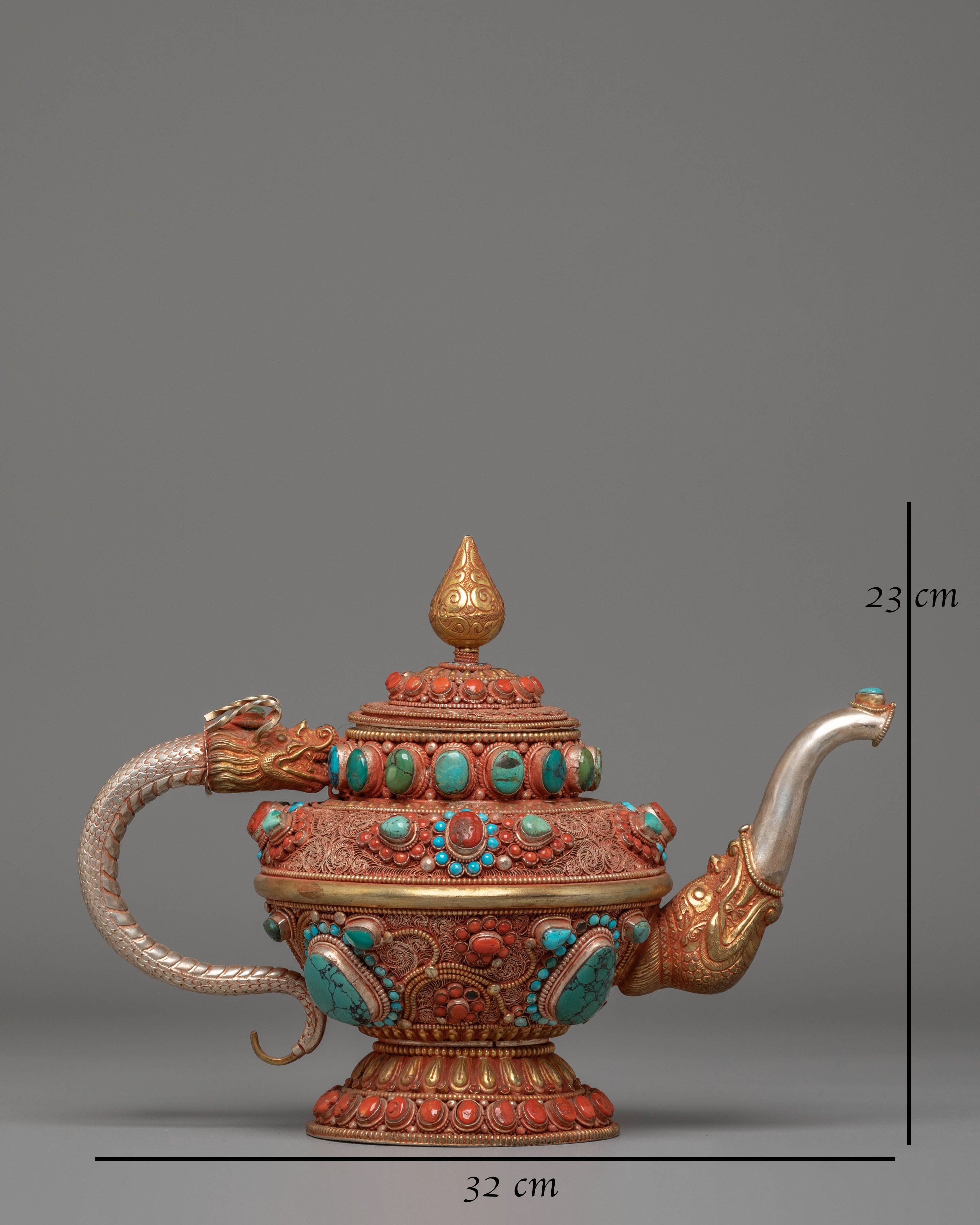 Traditional Tibetan Tea Pot for Decor | Symbol of Culture and Serenity