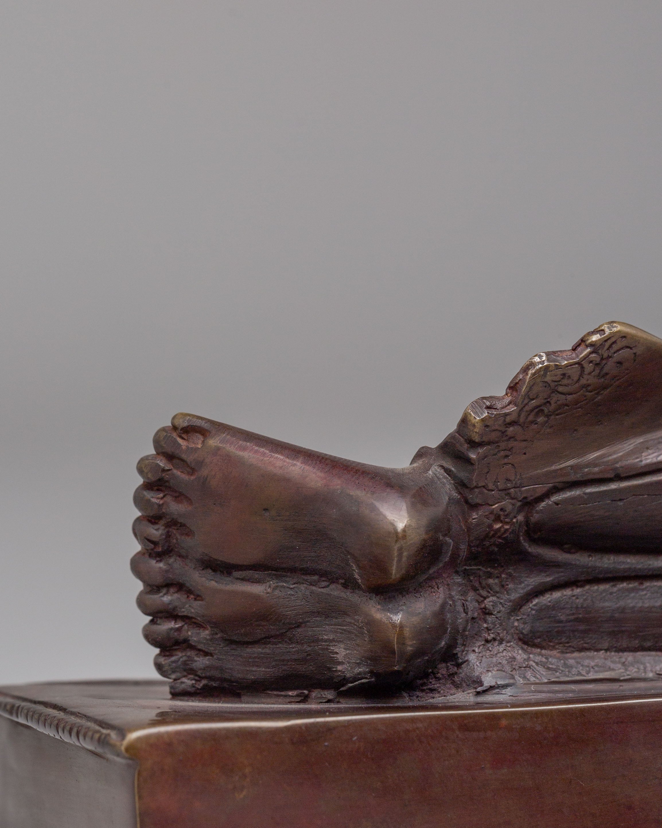 Handmade Sleeping Buddha Sculpture | Traditional Meditation Decor