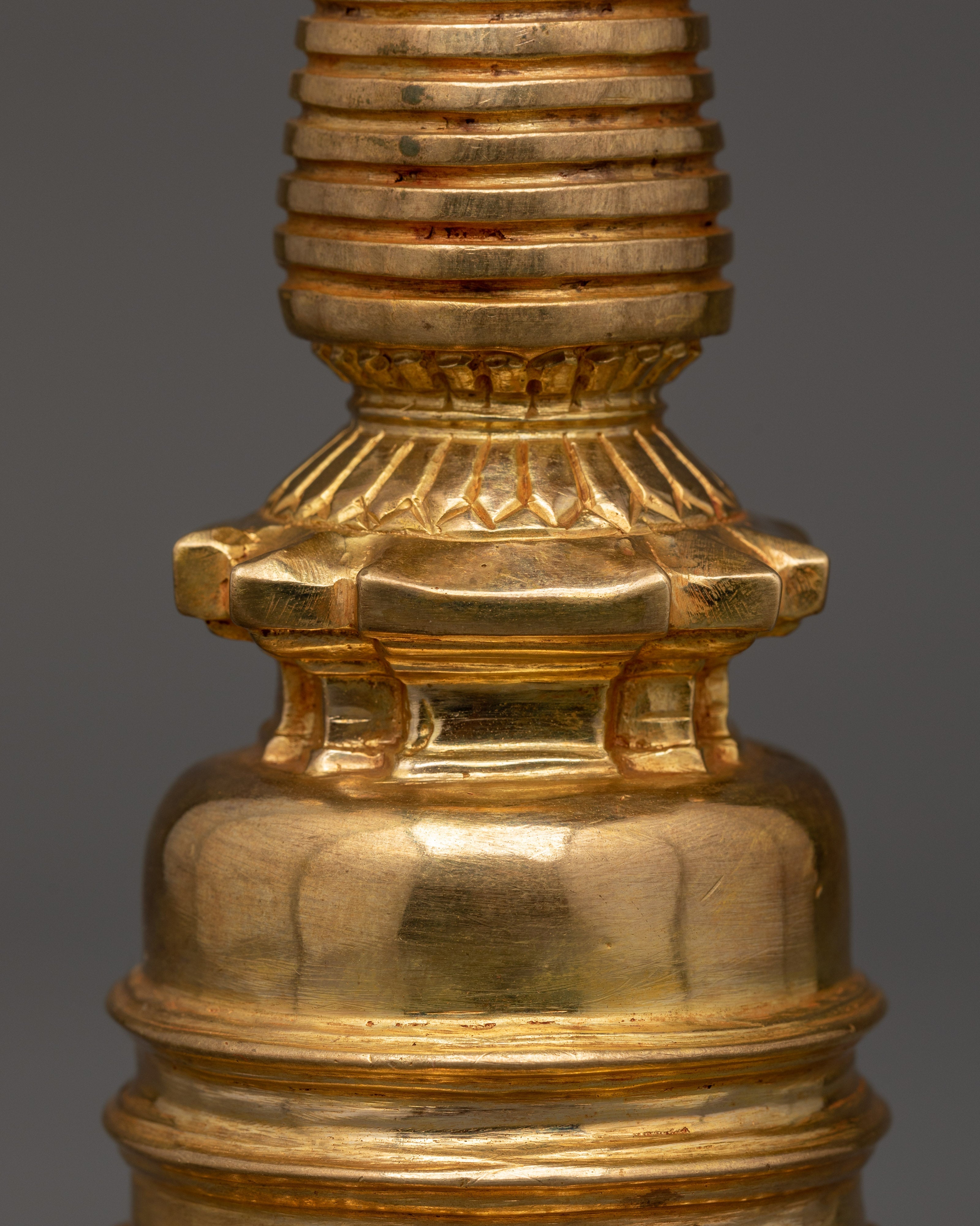 Gold Plated Buddhist Decor | Sacred Buddhist Sculpture