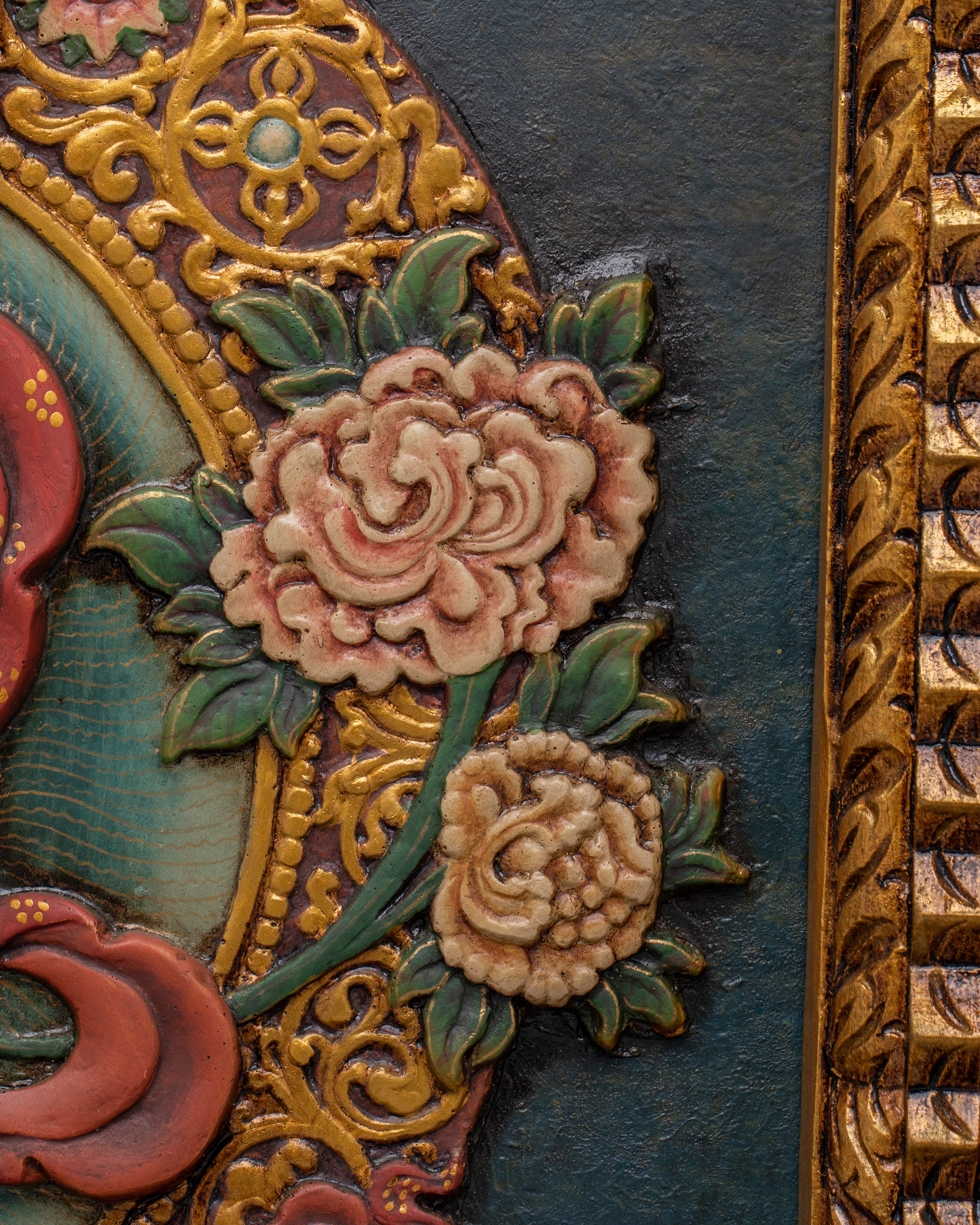 Goddess Green Tara Wall Hanging | Spiritual and Decorative Relief Art