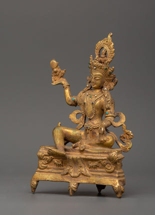 Bodhisattva Statue with Antique Finish | Altar and Shrine Craft