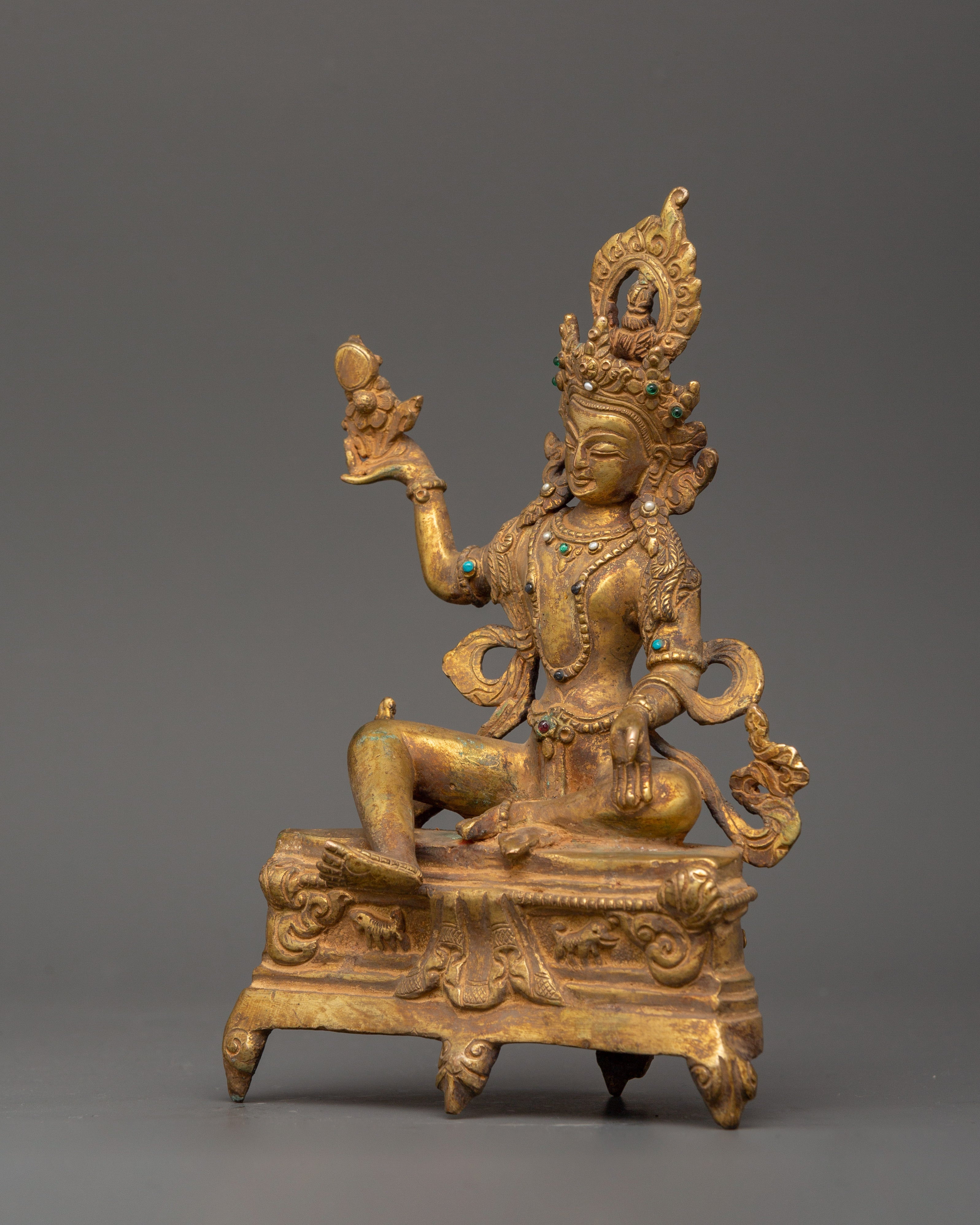 Bodhisattva Statue with Antique Finish | Altar and Shrine Craft