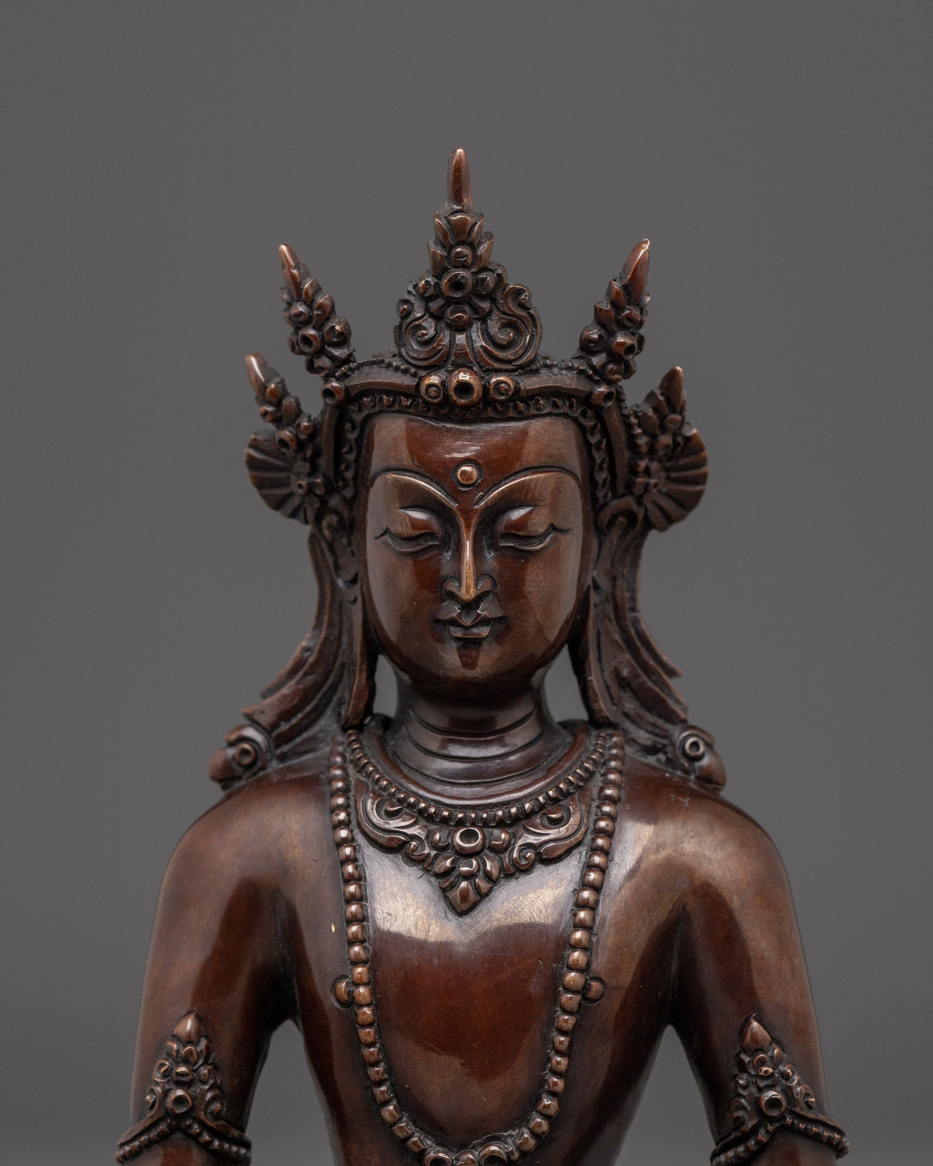 Crown Amitabha Buddha Sculpture | Buddha of Infinite light