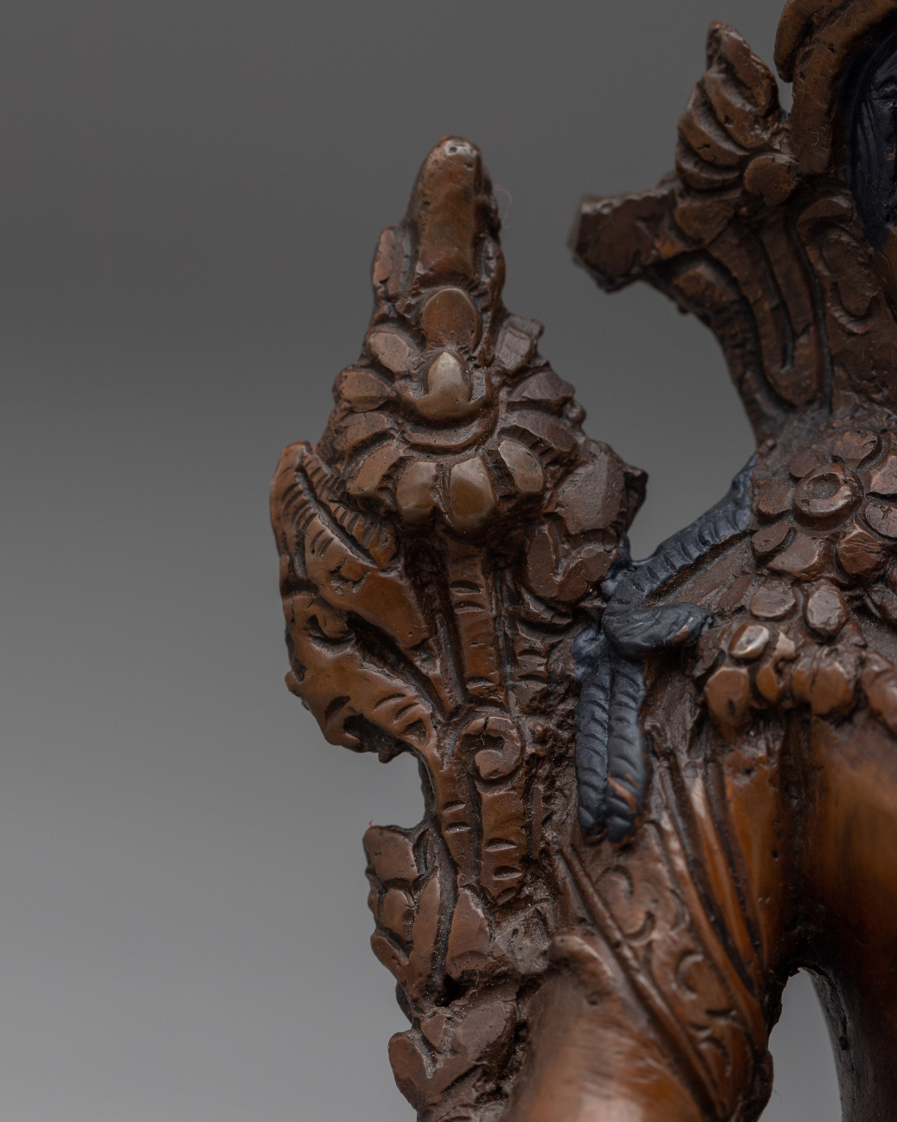 Compassionate Green Tara | Sacred Handcrafted Copper Statue