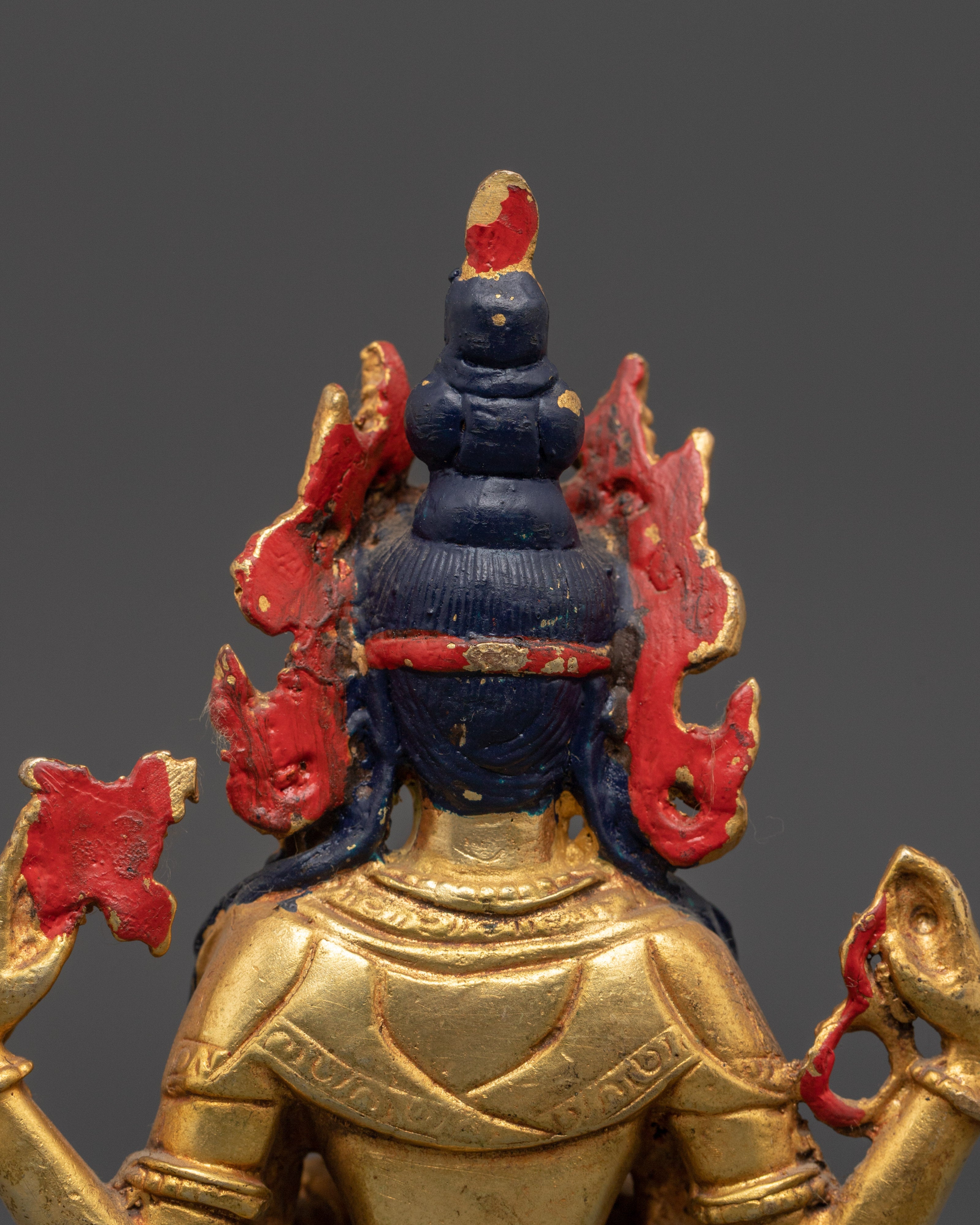 Compassion Lord Four-Armed Chenrezig Statue | Handcrafted Buddhist Sculpture