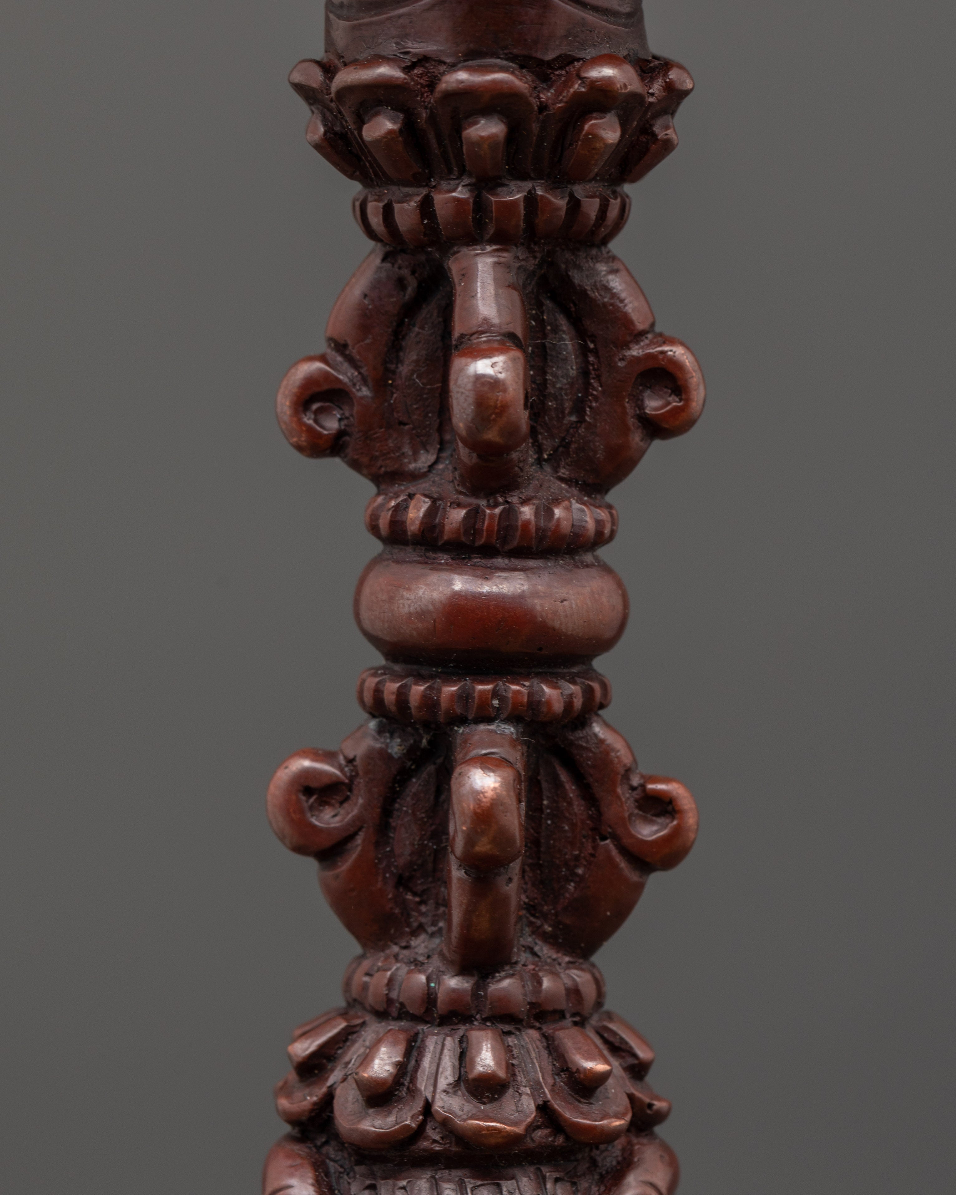 Oxidized Copper Phurba Dagger | Tibetan Ritual Tool of Protection