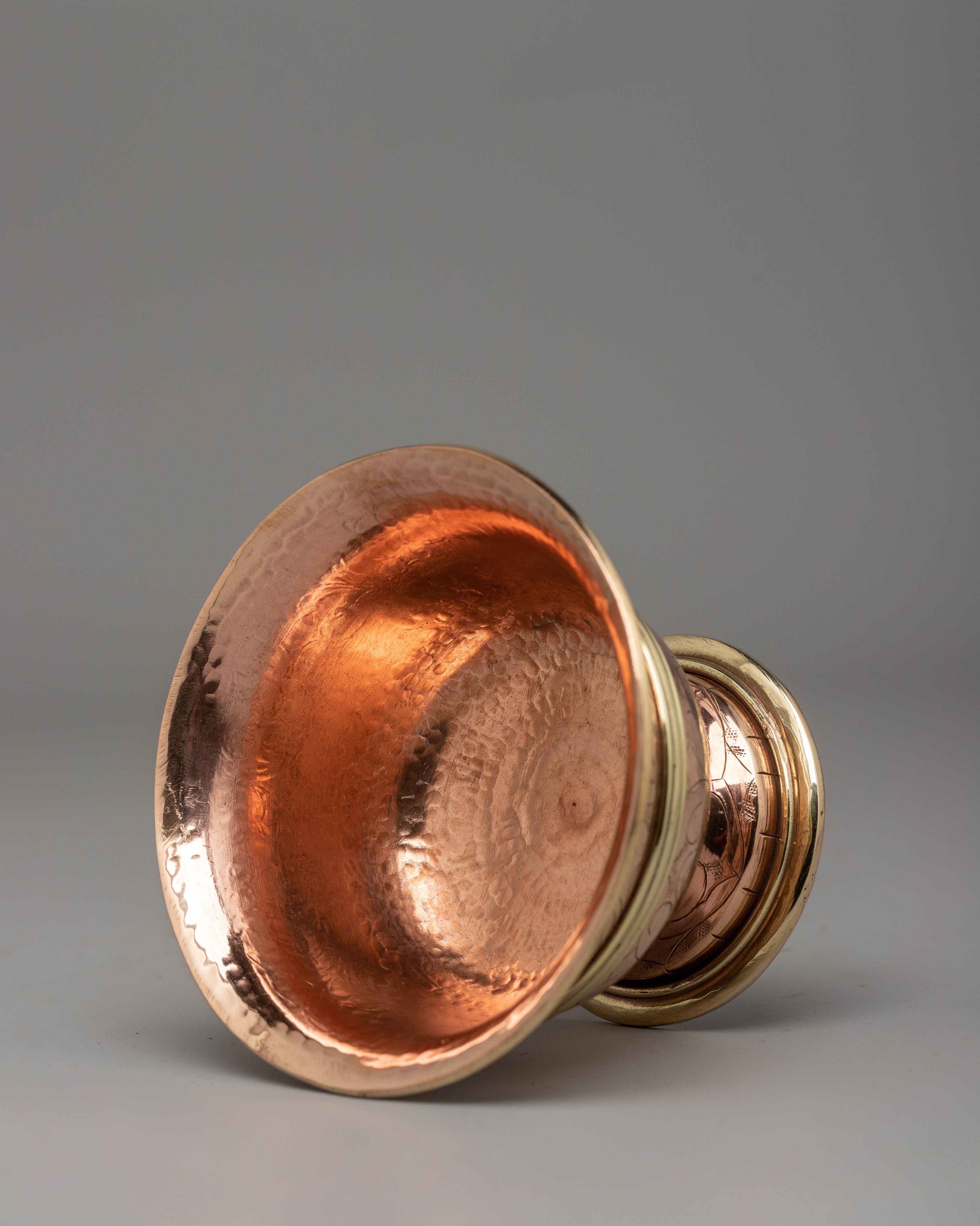 Tibetan Copper Offering Bowl Set | Ritual Water Offerings for Ceremonial Offerings