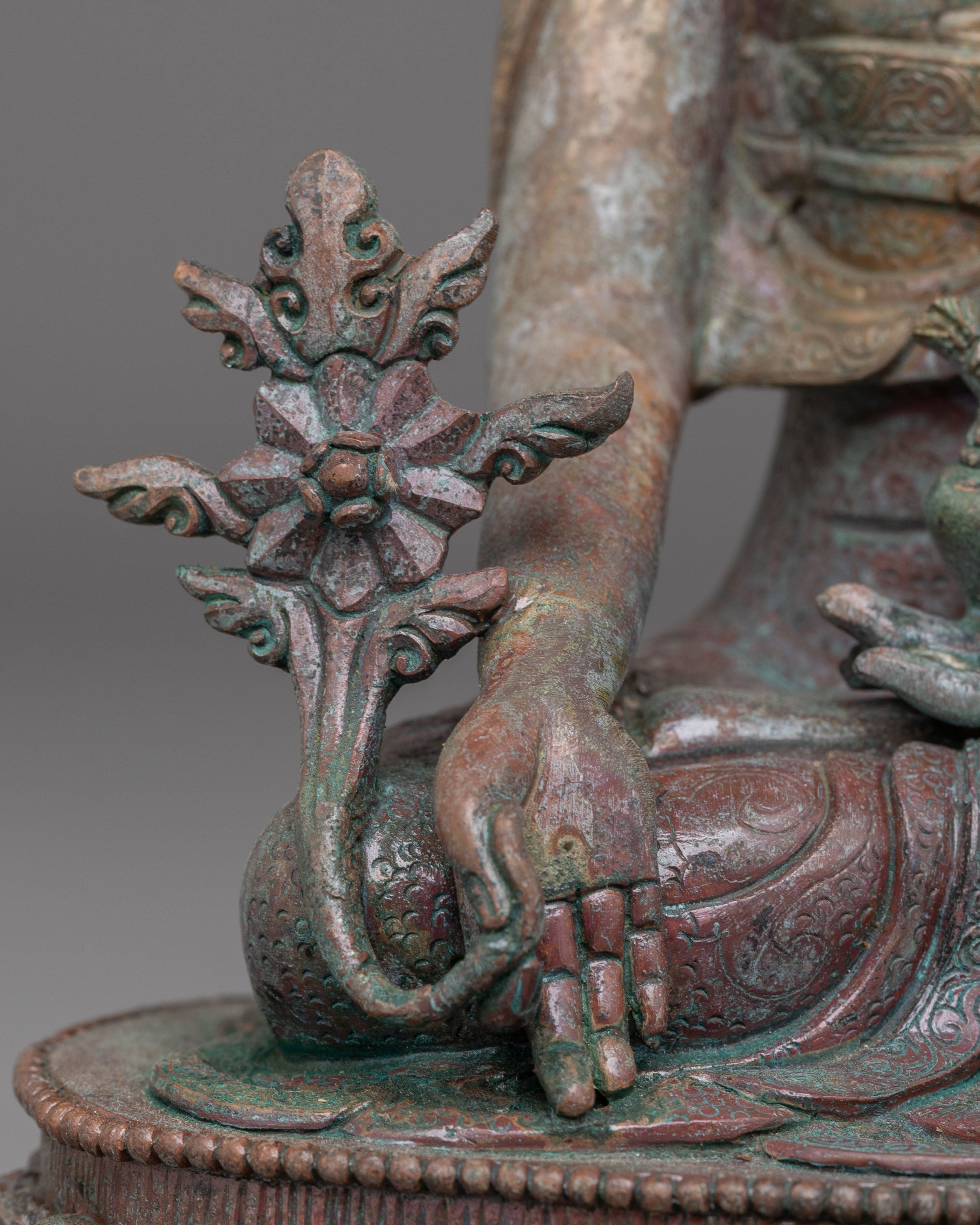 Oxidized Copper Statue of Bhaisajyaguru | Symbol of Healing
