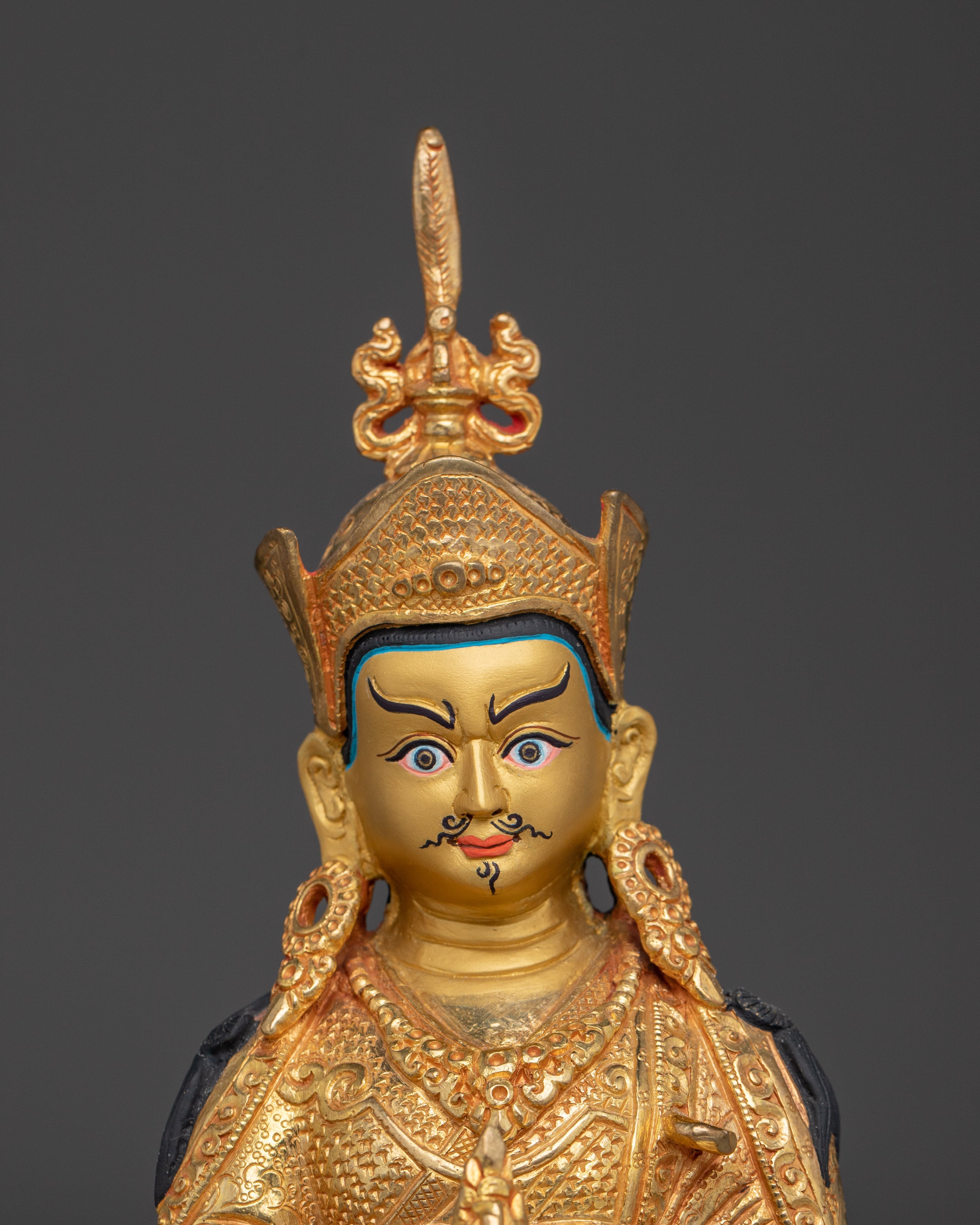 Sacred Copper Sculpture of Padmasambhava for Shrine | Guru Rinpoche Statue