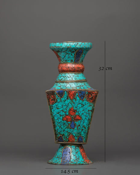 Flower Vase Copper Craft | Tibetan Art
