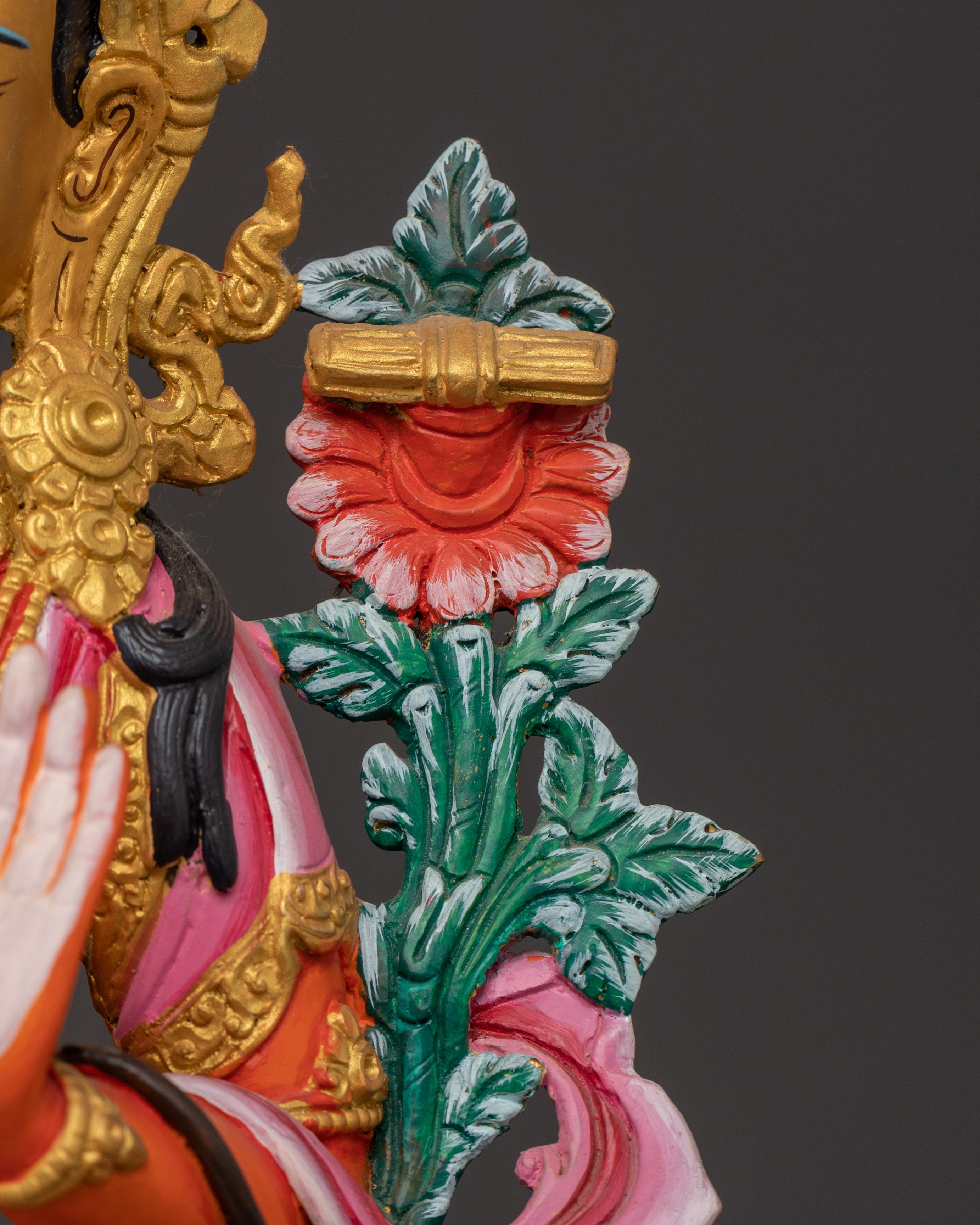 Manjushri Sword of Wisdom Figurine | Handcrafted Copper Buddhist Deity Sculpture