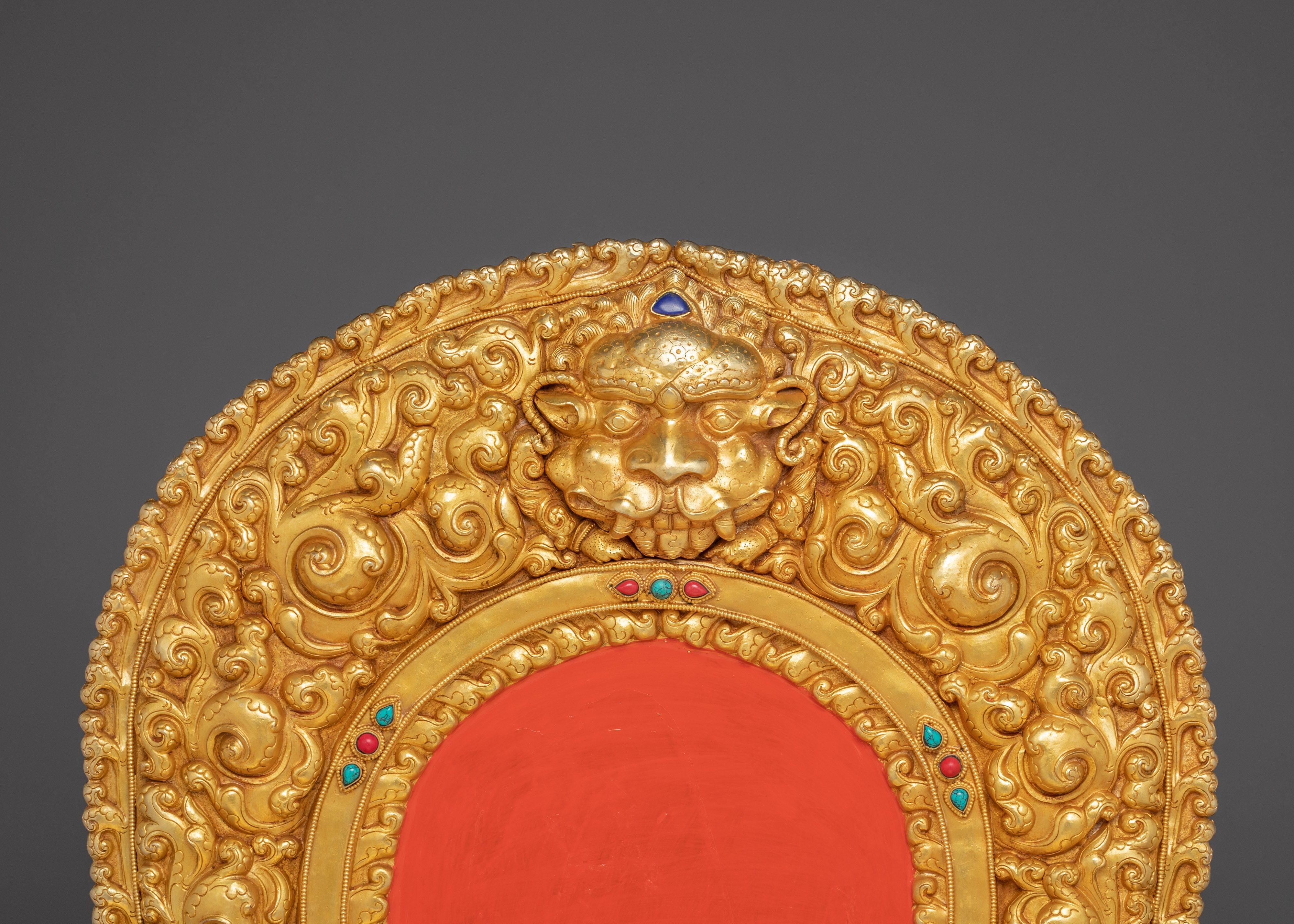 Hand-Carved Buddhist Throne | Gold Plated Throne