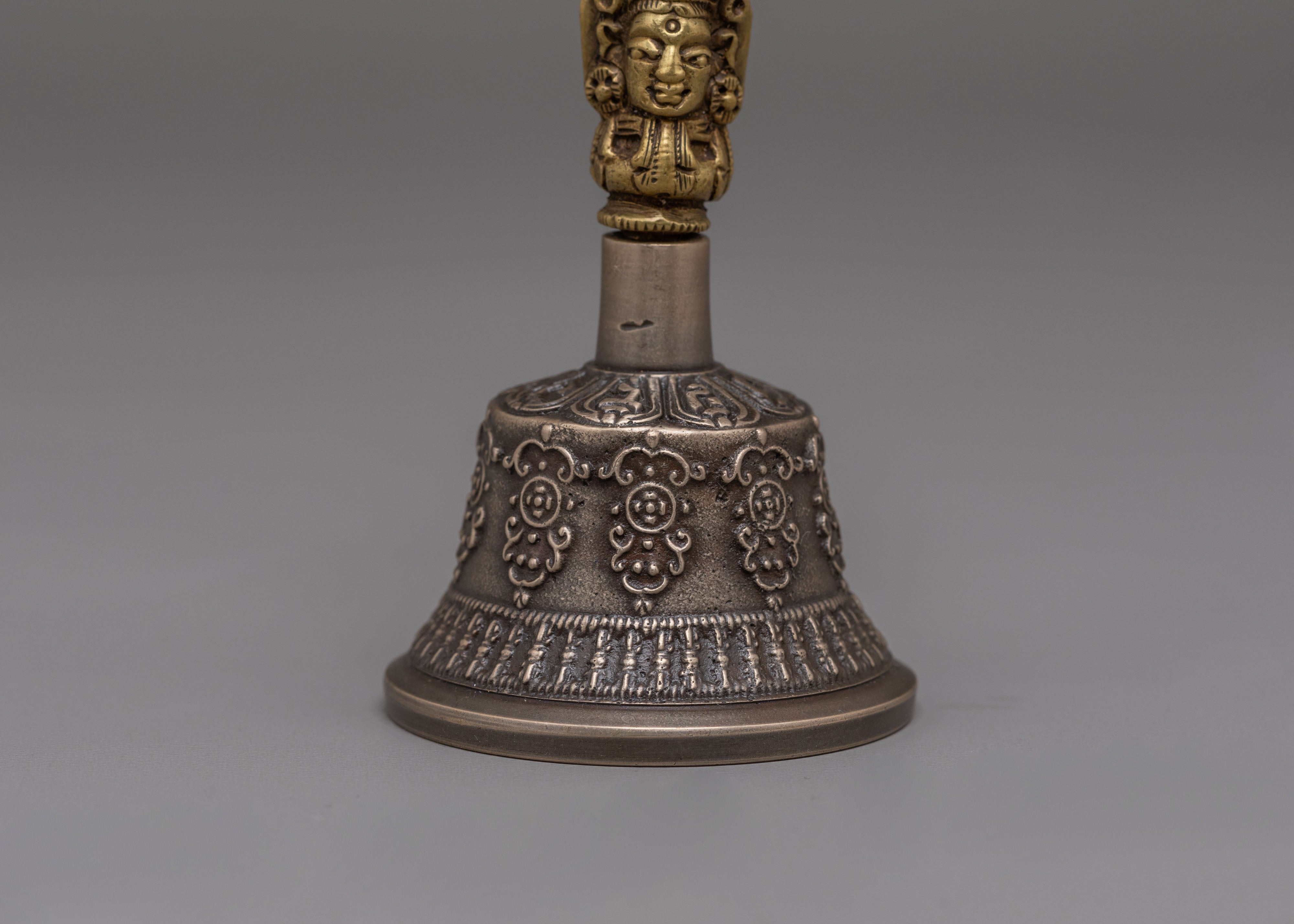 Handcrafted Vajra and Bell Set | Spiritual Brass and Bronze Deity Symbolism