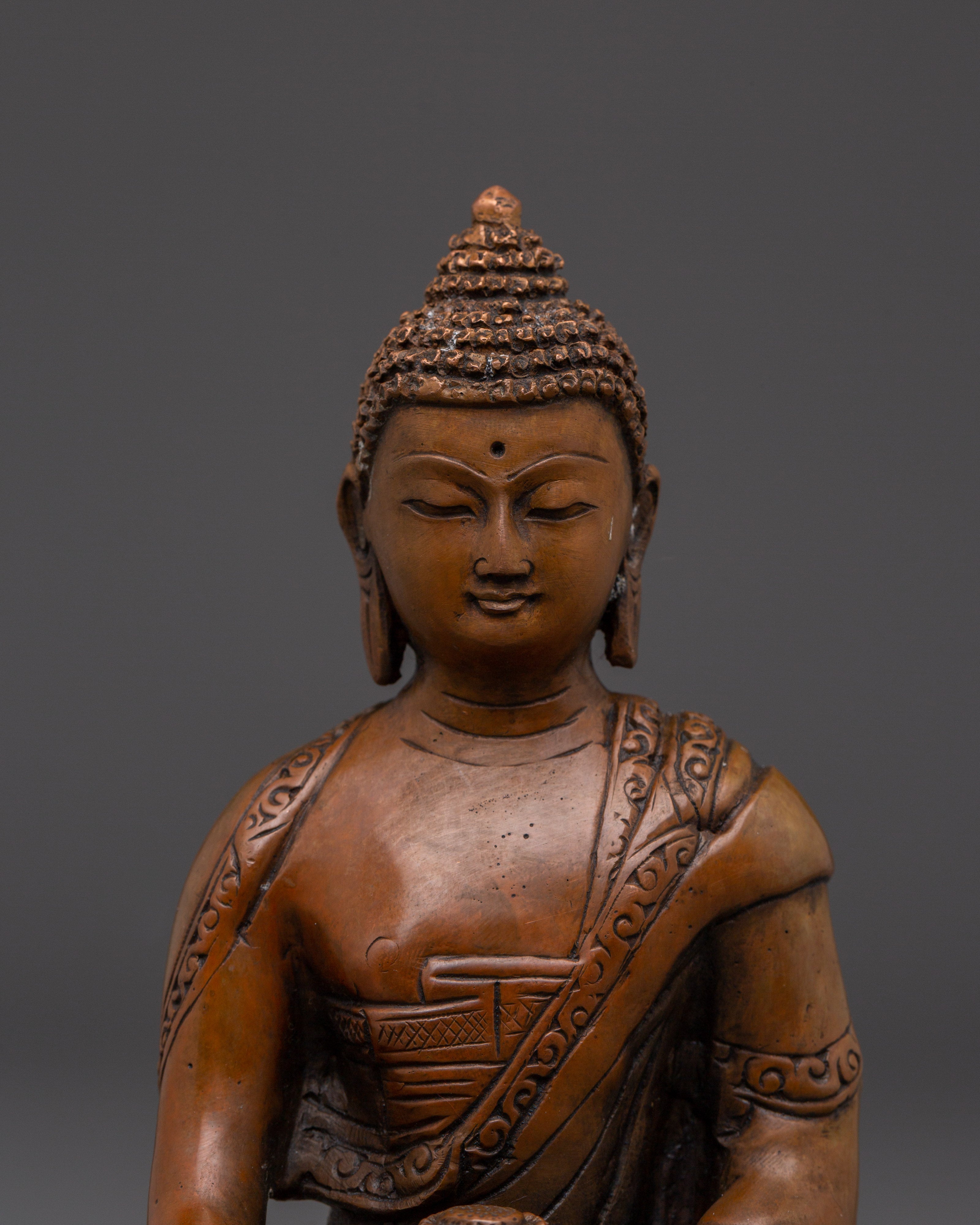 Handcrafted Meditation Shakyamuni Buddha Copper Statue | Buddhist Sculpture for Altar