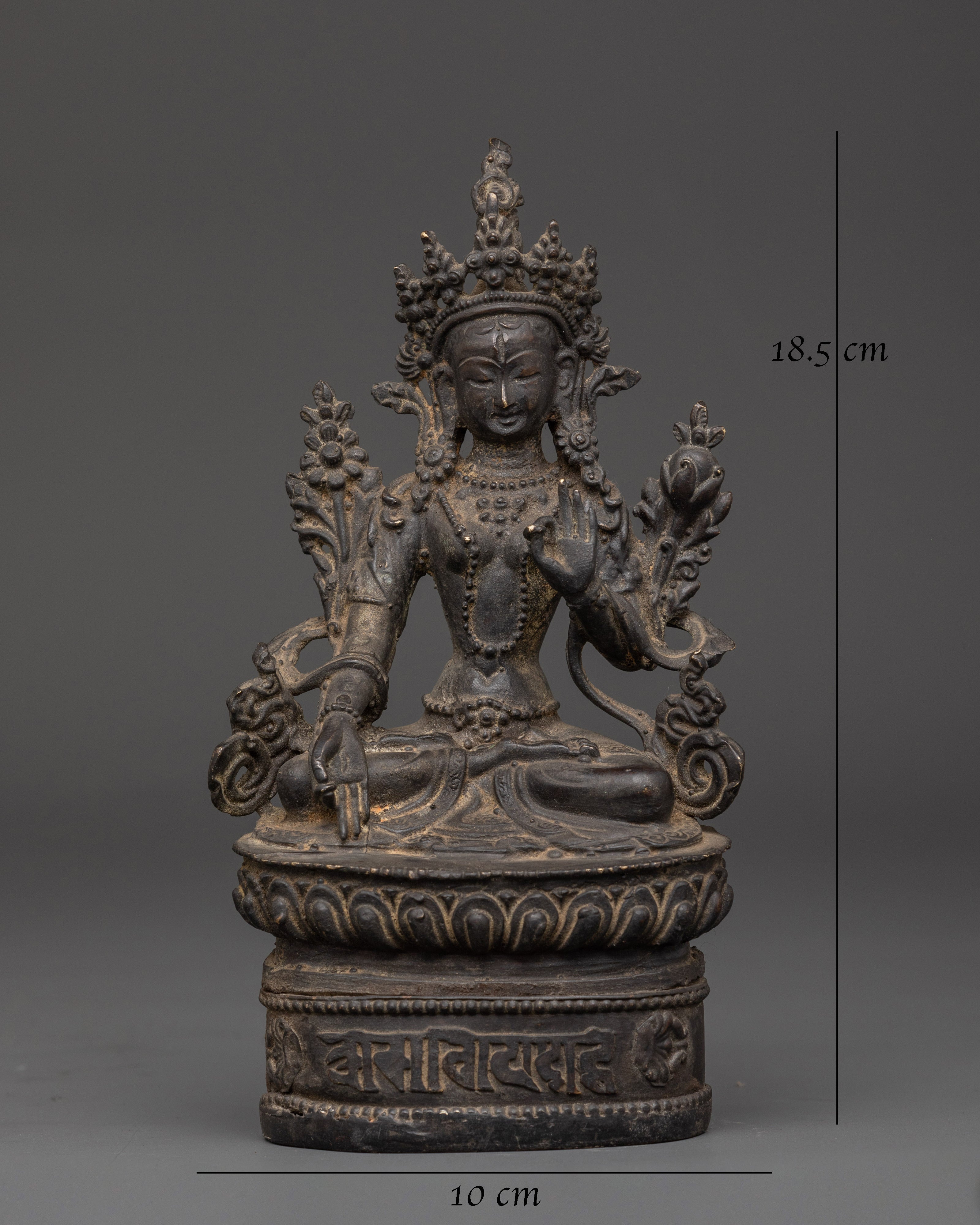 Handmade Tibetan Statue of White Tara