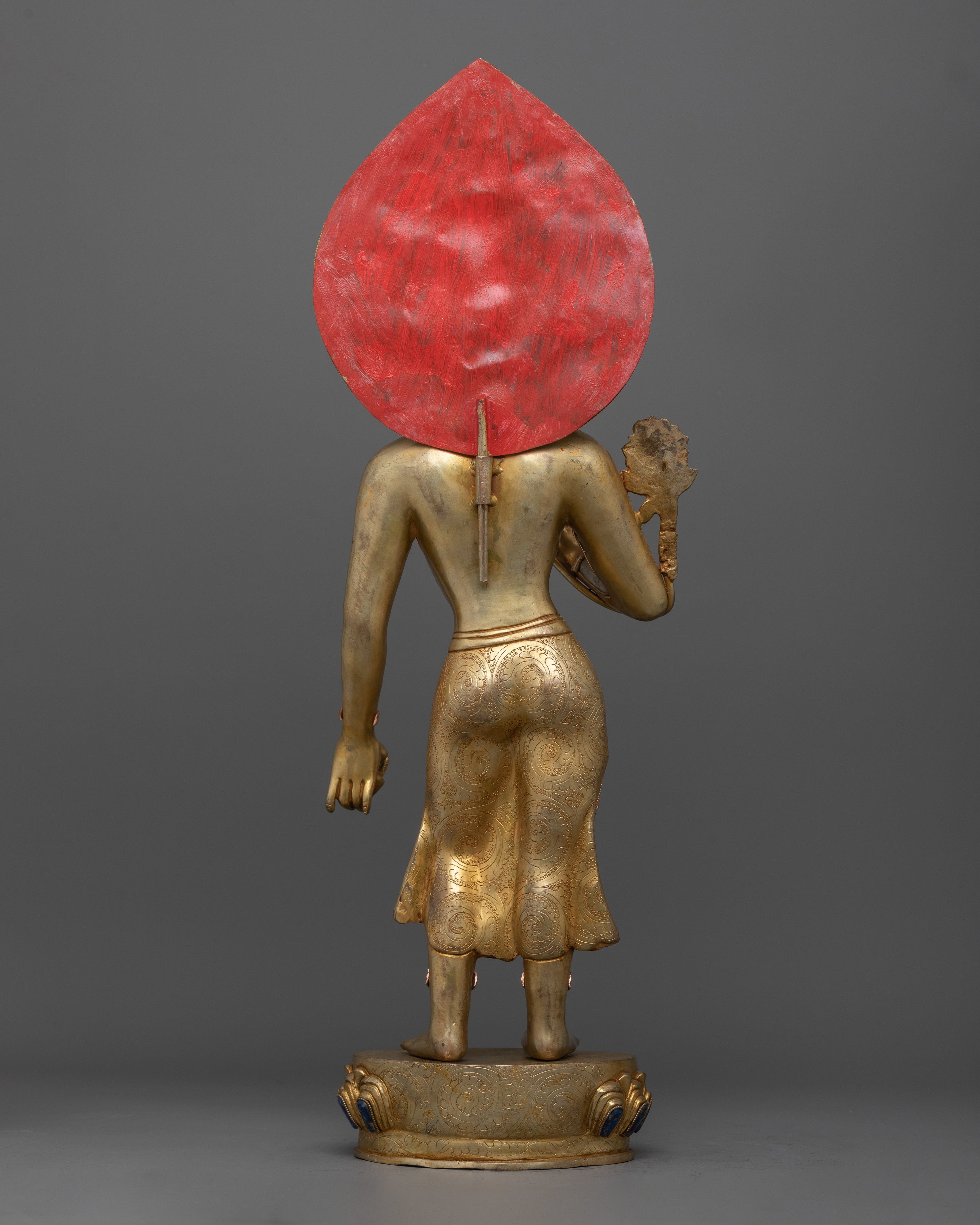 Crystal Avalokiteshvara Statue | Handcrafted  and Gold Electroplated Art