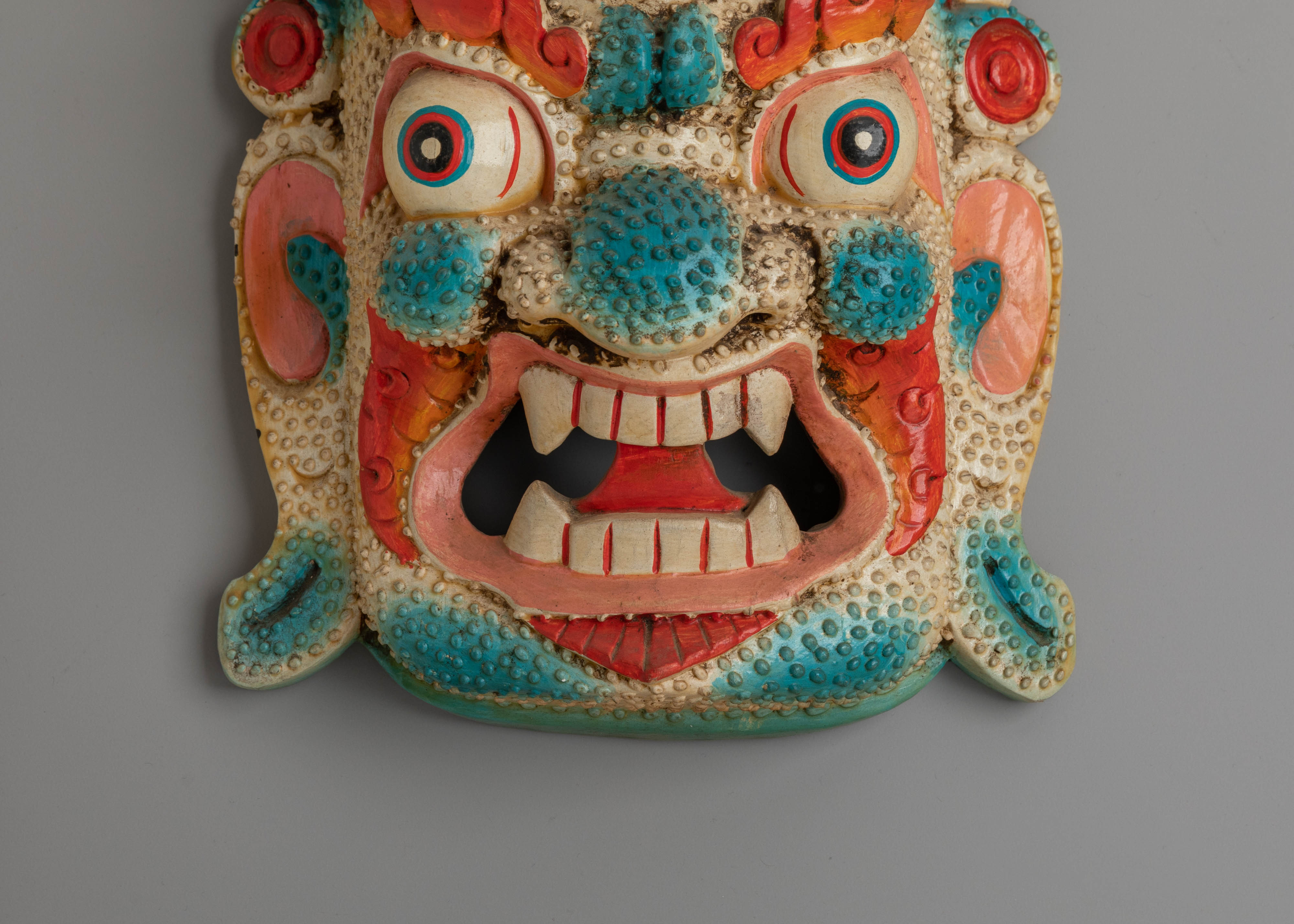 Bhairav Wooden Mask Wall Hanging | Symbol of Protection