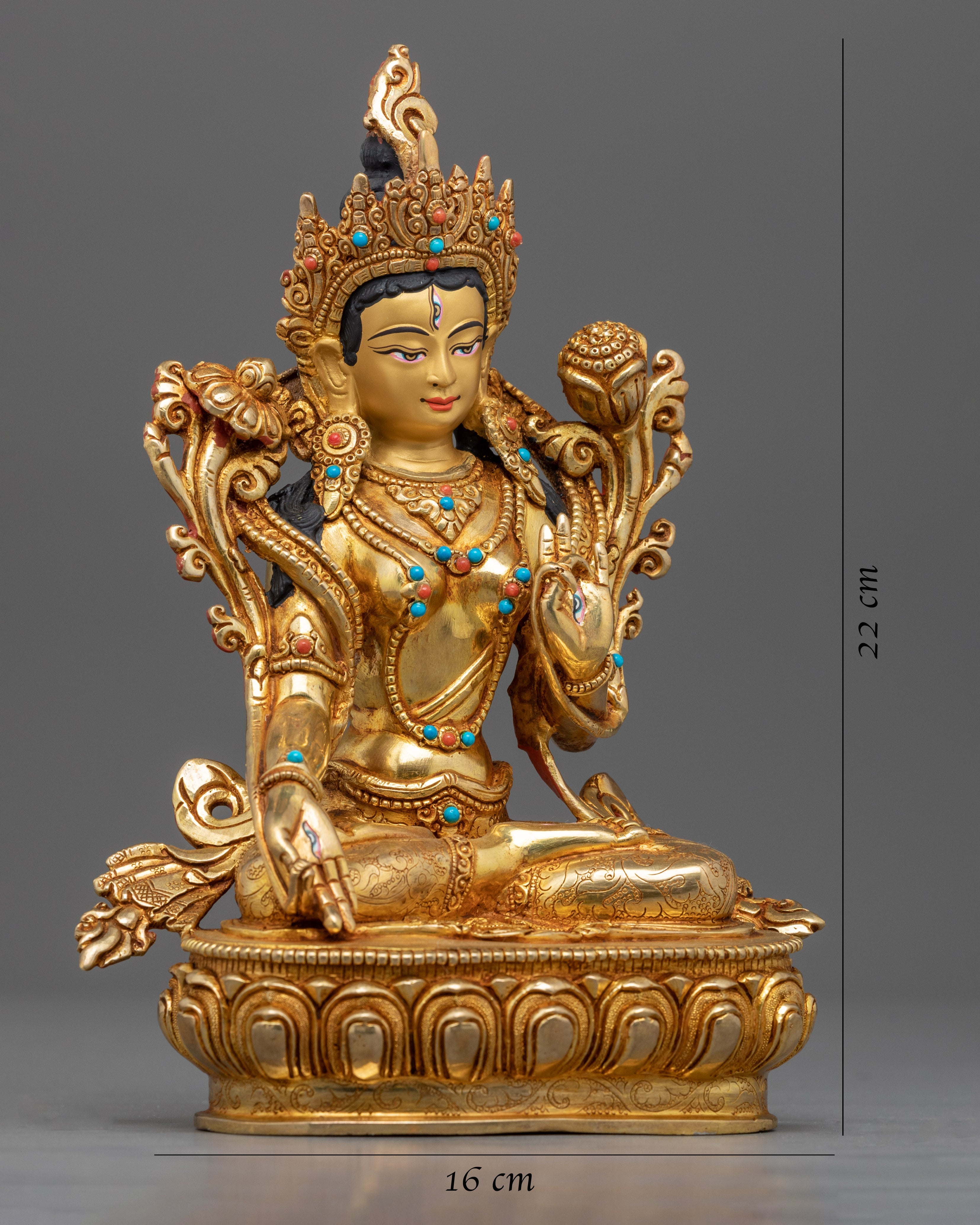 Small White Tara Statue | Female Bodhisattva of Compassionate Activity