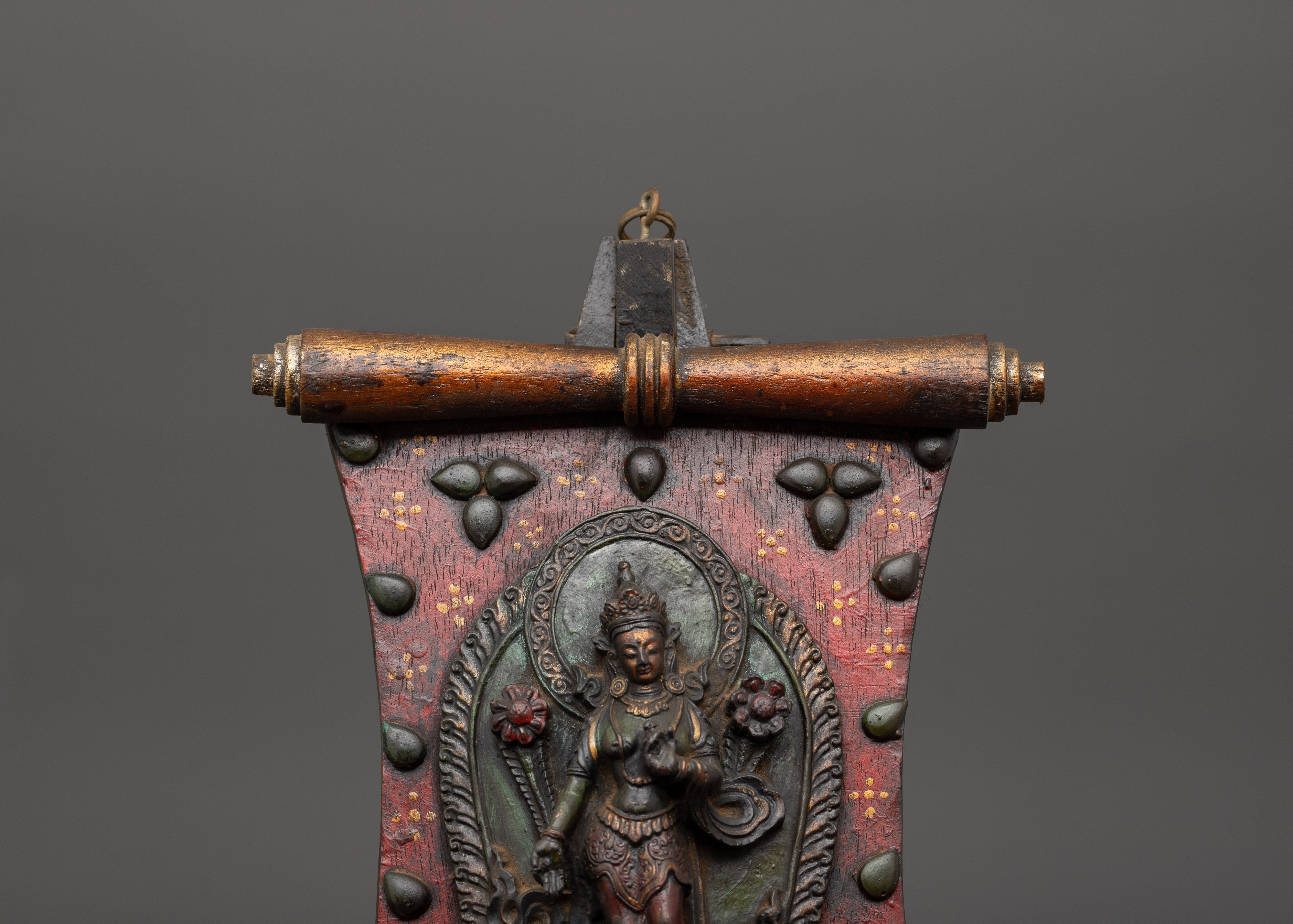 Handcrafted Green Tara Wall Art | Spiritual Home Decor for Altar