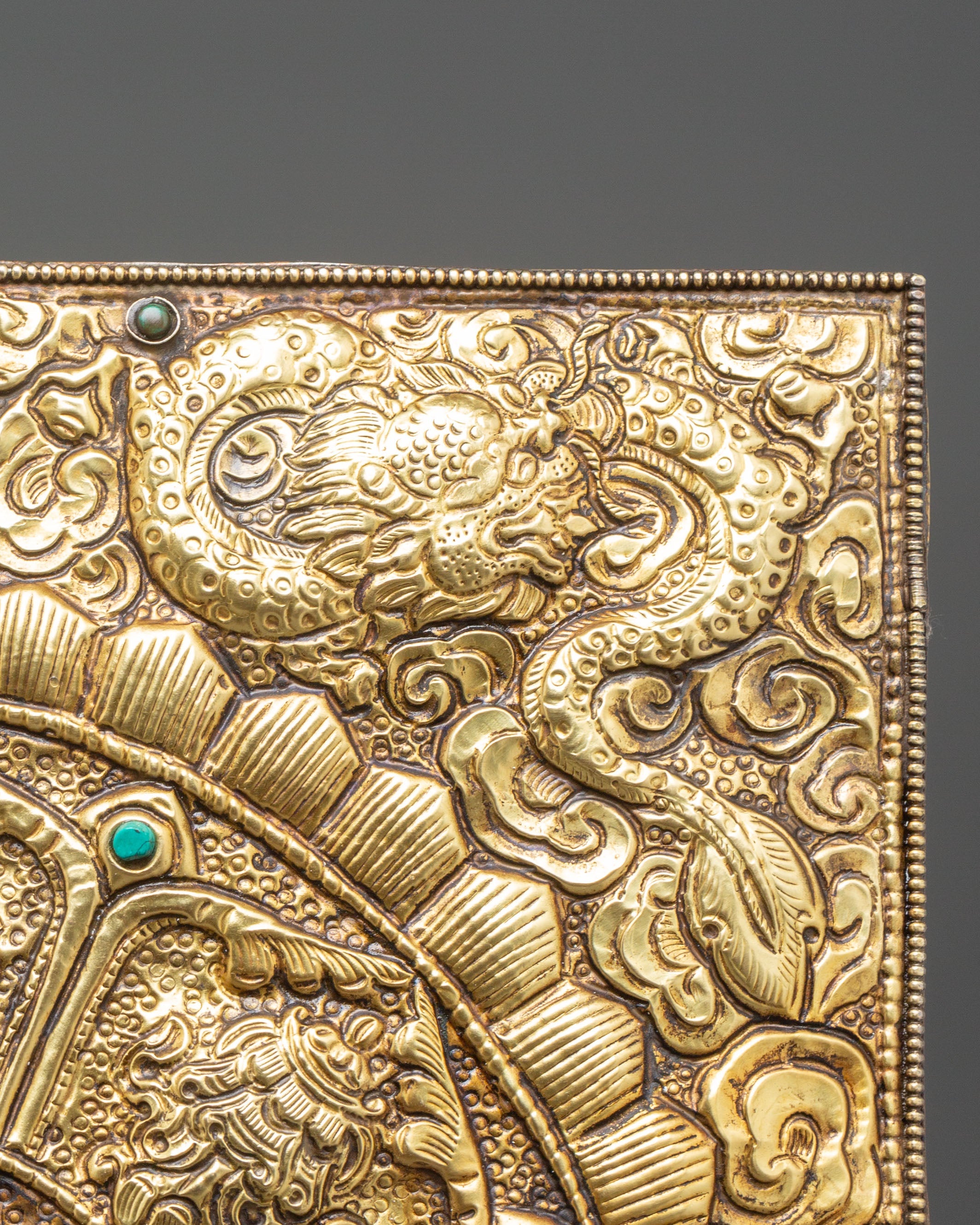 Tibetan Auspicious Symbol Wall Hanging | Handcrafted Brass Buddhist Art