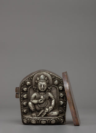 Sacred Dzambhala Ghau Box | Buddhist Artifact for Prosperity and Protection