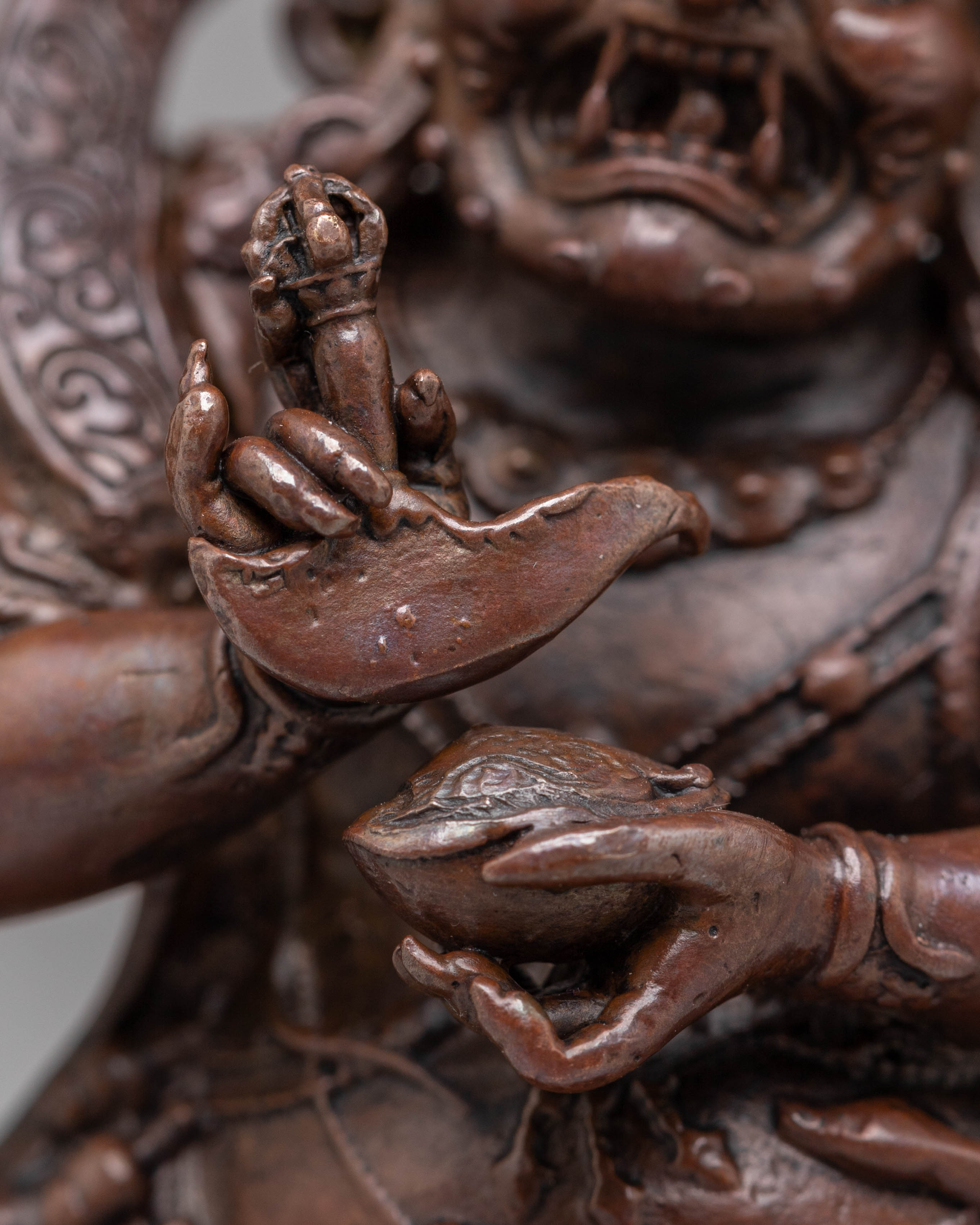 Six-Armed Mahakala Statue | Powerful Dharma Protector in Tibetan Buddhism