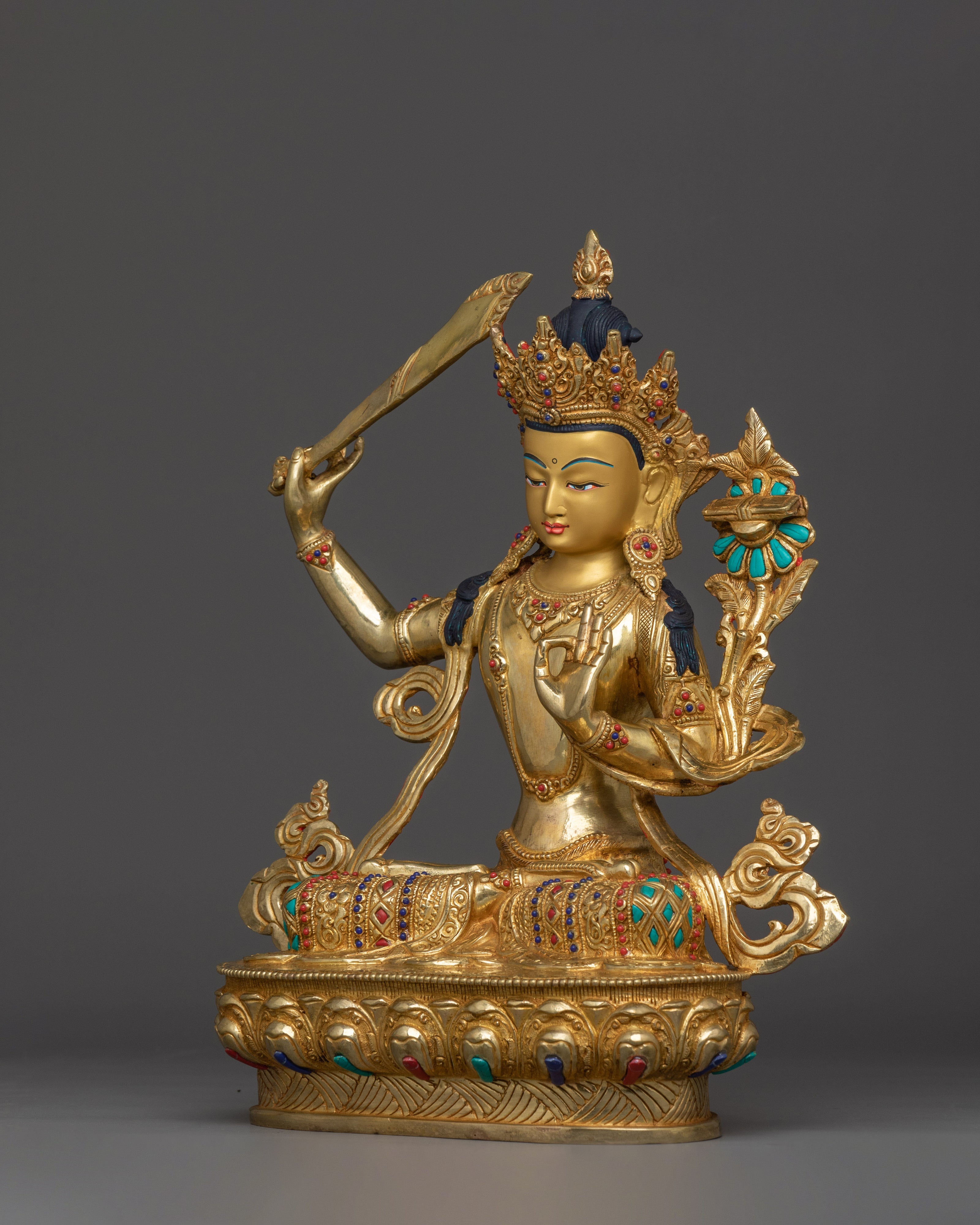 Statue of Manjushri Wisdom Bodhisattva | Personification of Supreme Wisdom