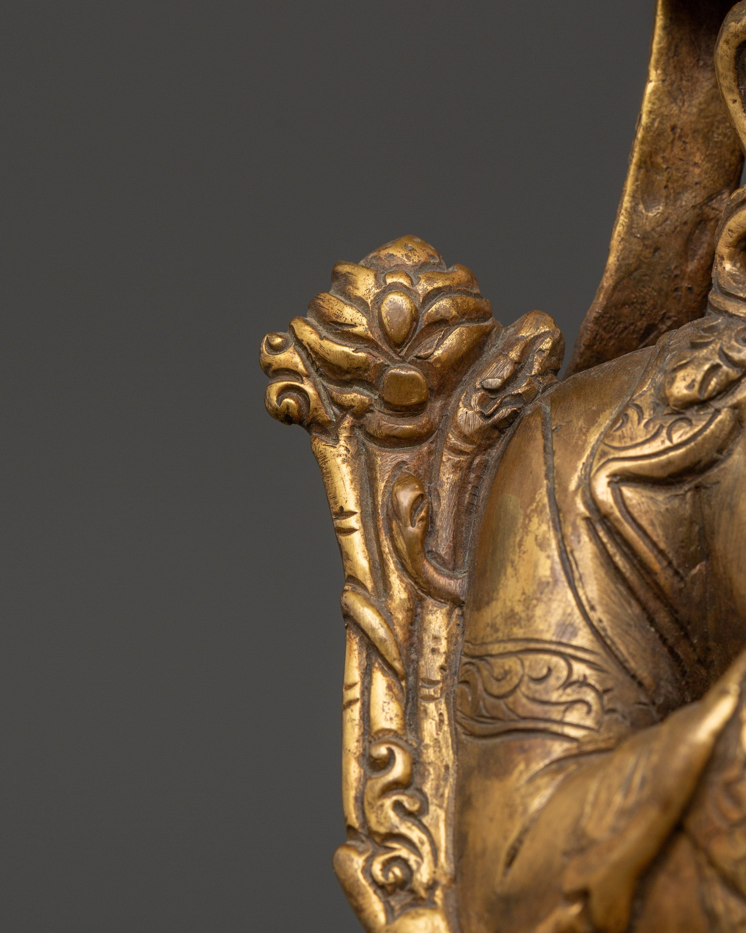 Gold Plated Buddhist Master | Altar Decor