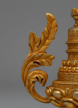 Handcrafted Buddhist Stupa Tibetan | Symbol of Spiritual Awakening and Peace