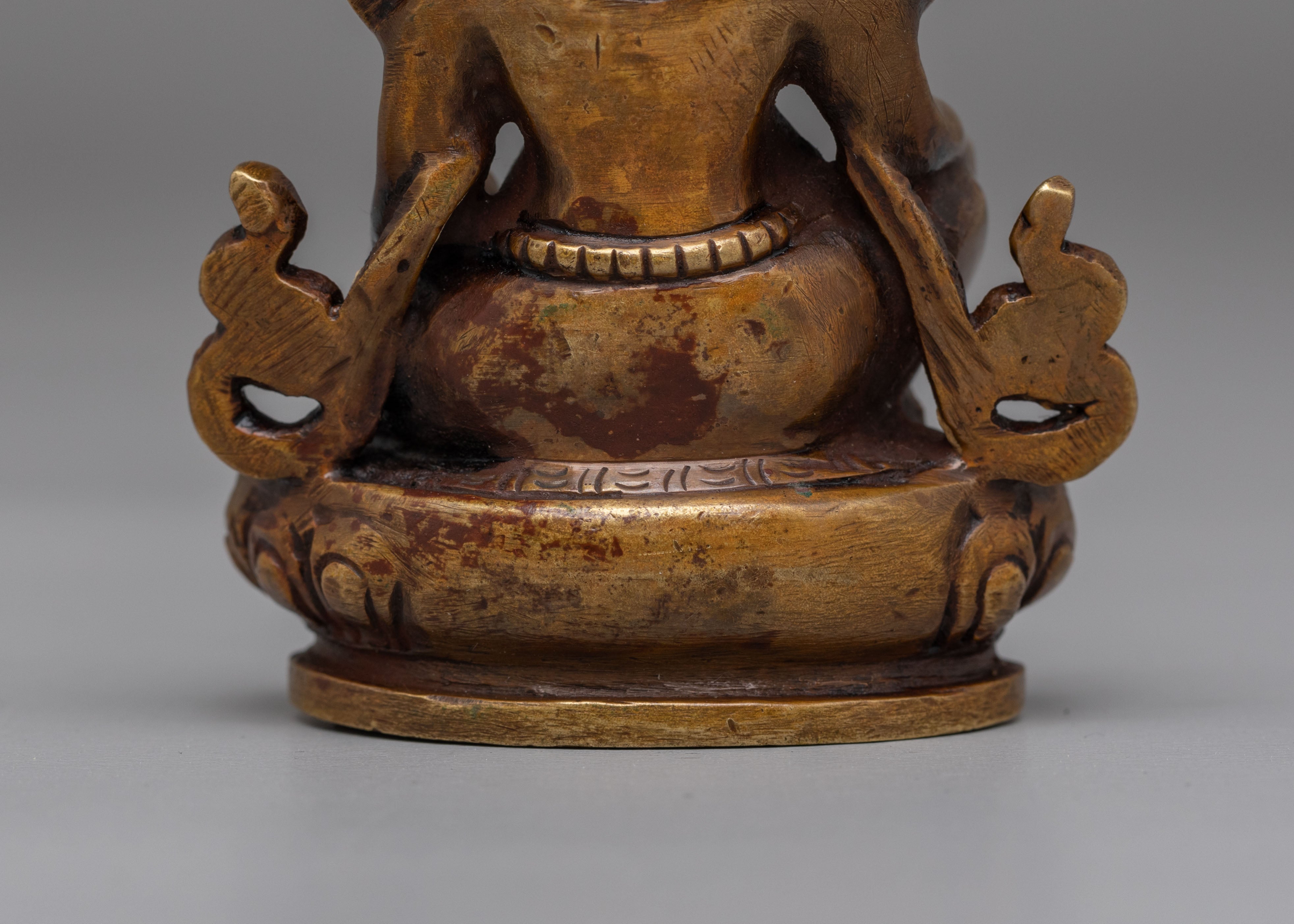 Dzambhala Meditation Wealth Deity Statue | Spiritual Decor for Prosperity