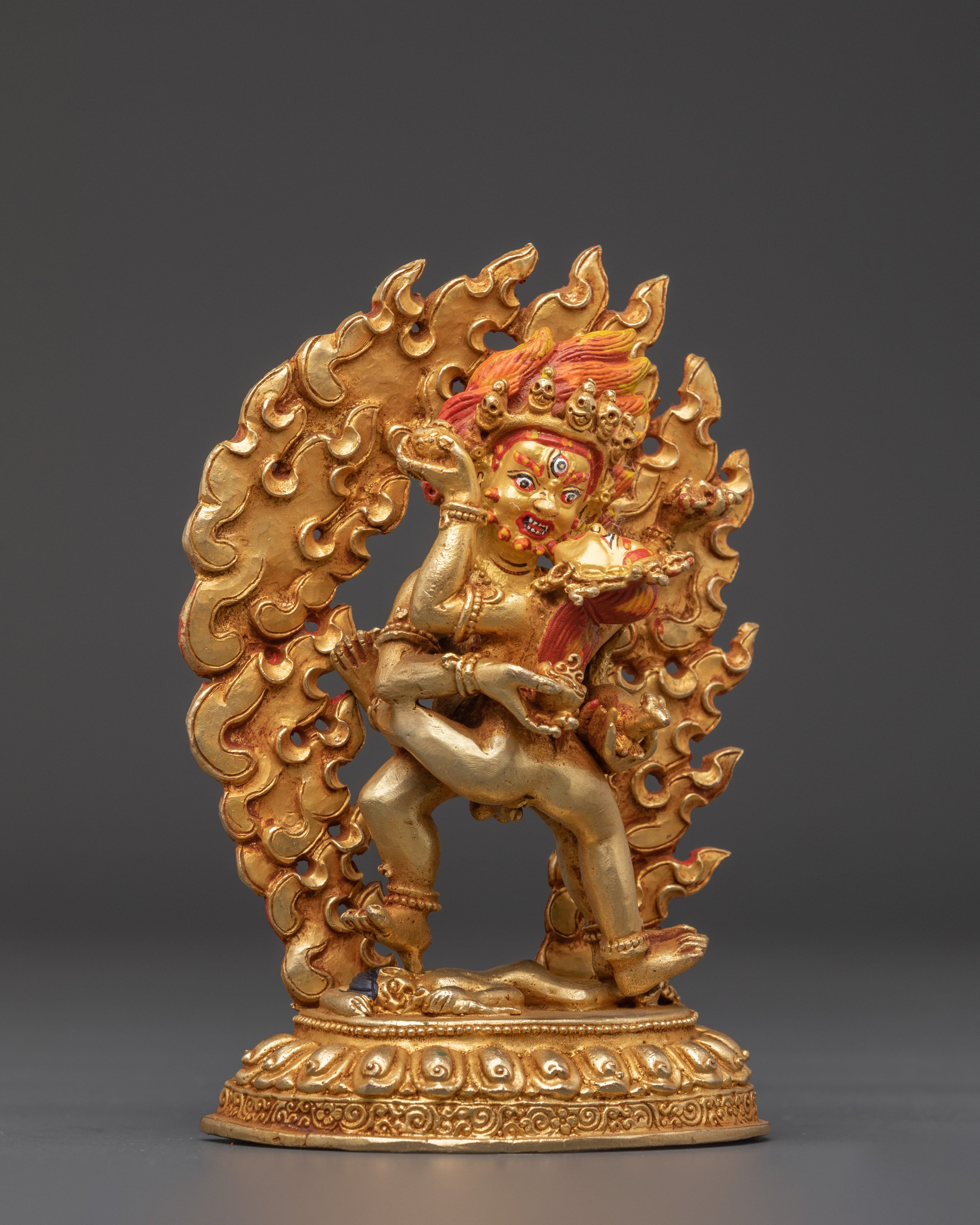 Handcrafted Black Dzambhala Statue | Buddhist Home Altar Decor